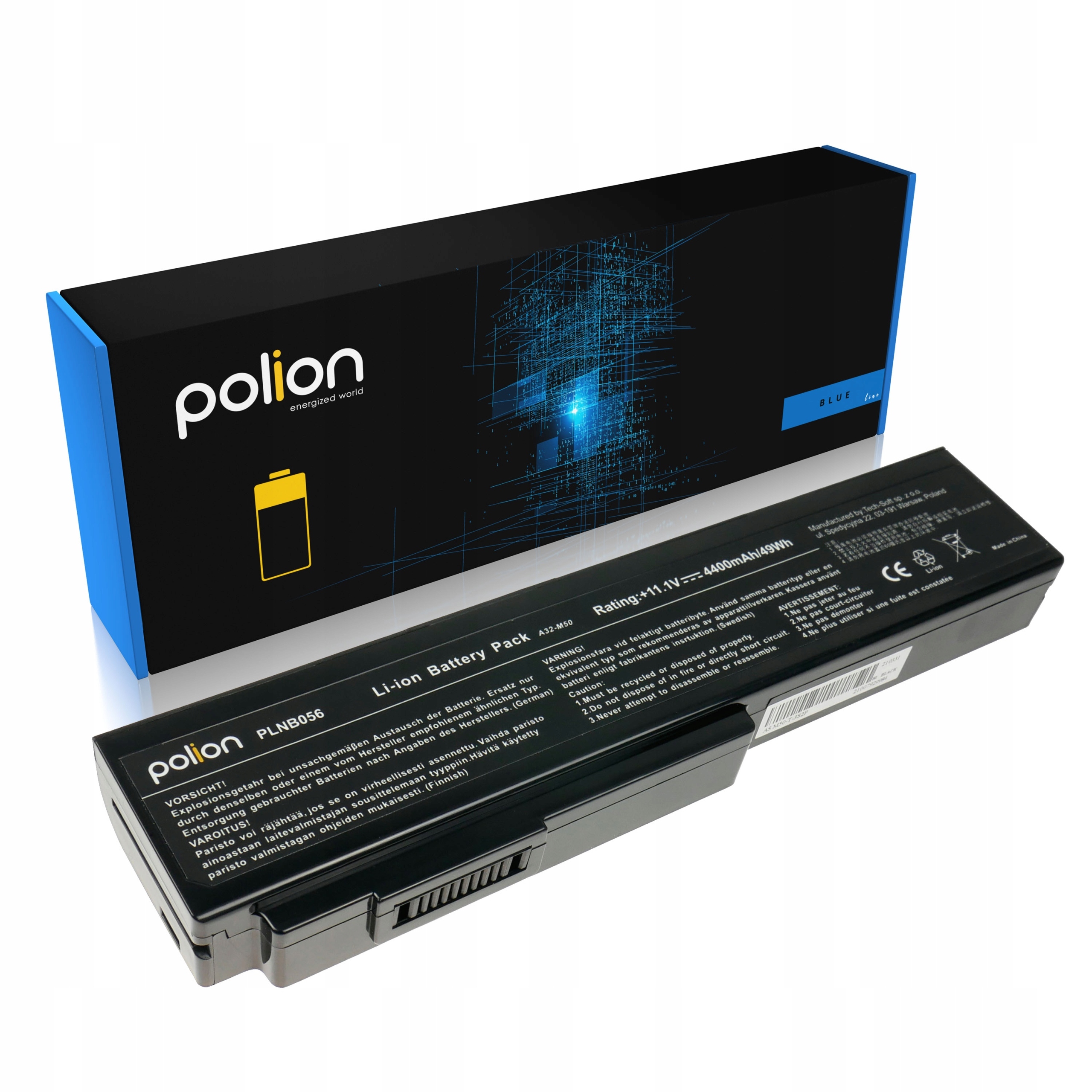 Baterie Polion A32-M50 pro notebooky ASUS G50 G51 G60 L50 M50 M60 N61JV N61VG 4400mAh