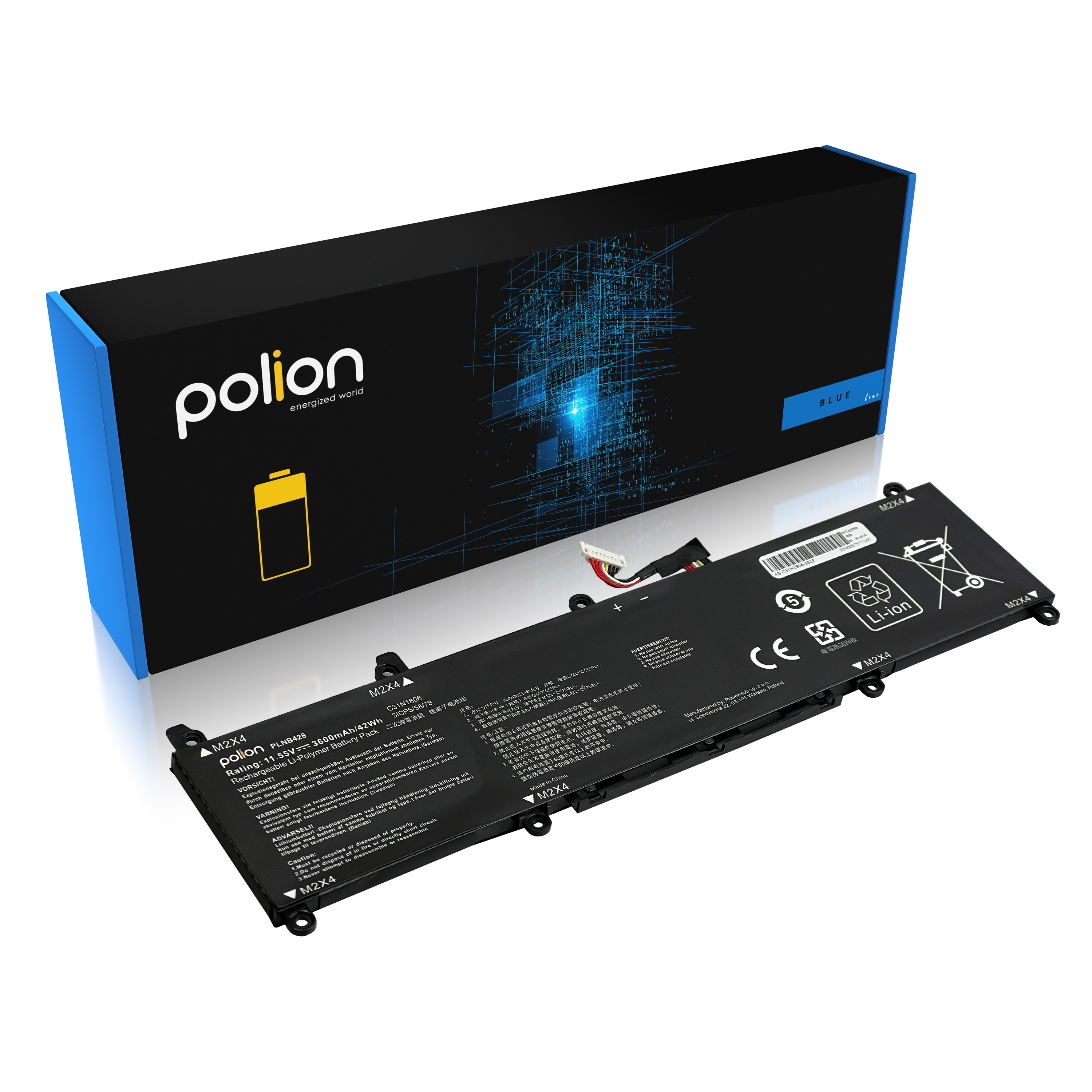 Baterie Polion C31N1806 pro notebooky ASUS VivoBook X330FA K330FA R330UN 3600mAh