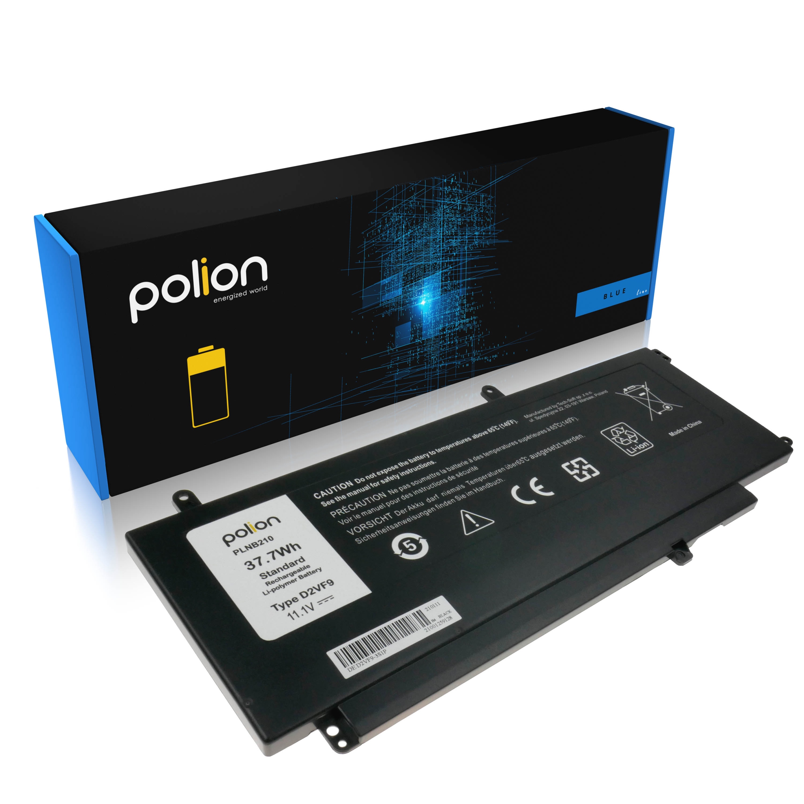 Baterie Polion D2VF9 pro notebooky DELL Inspiron 15 7547 7548 3400mAh