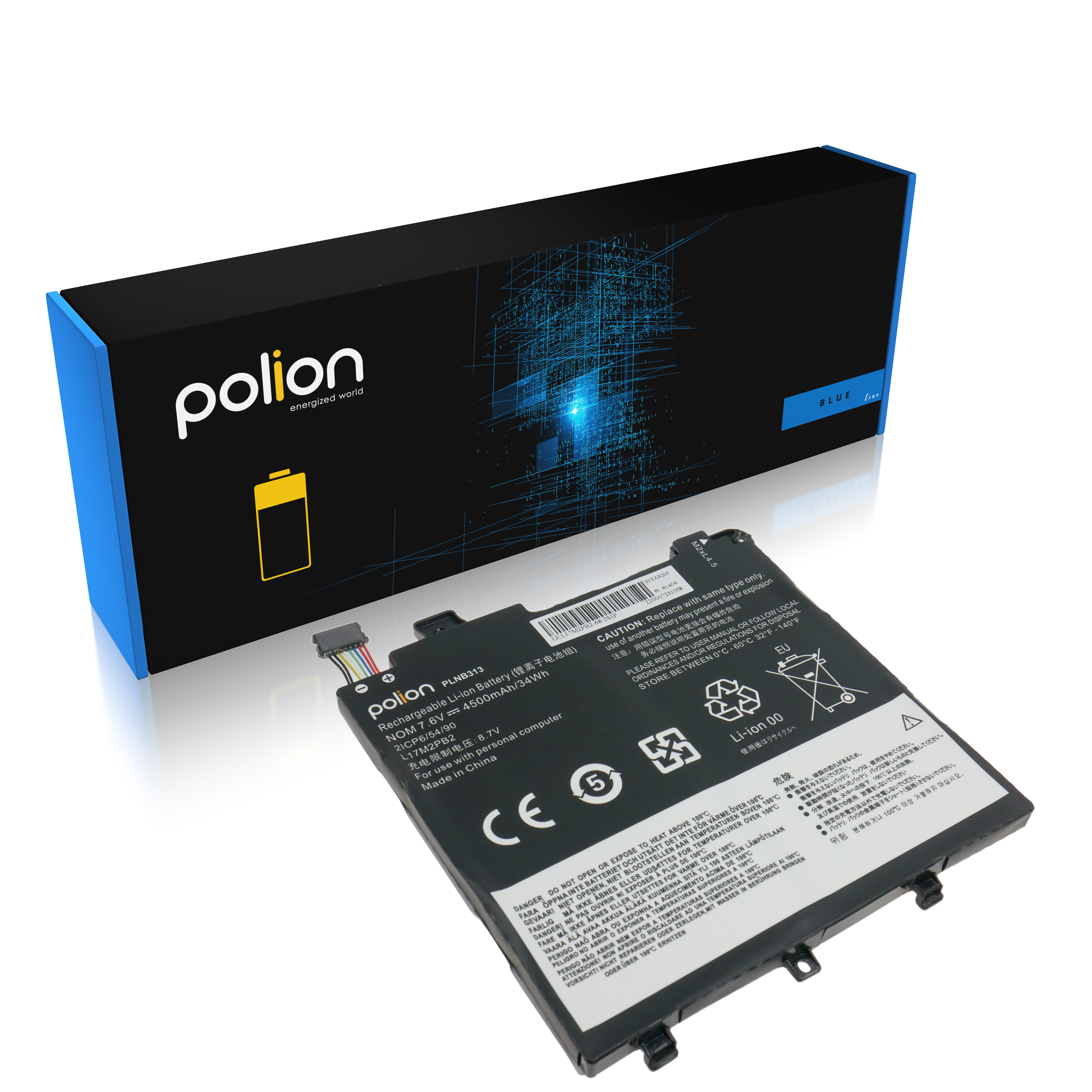 Baterie Polion L17L2PB1 pro notebooky LENOVO L17M2PB2 V330-14IKB 4500mAh