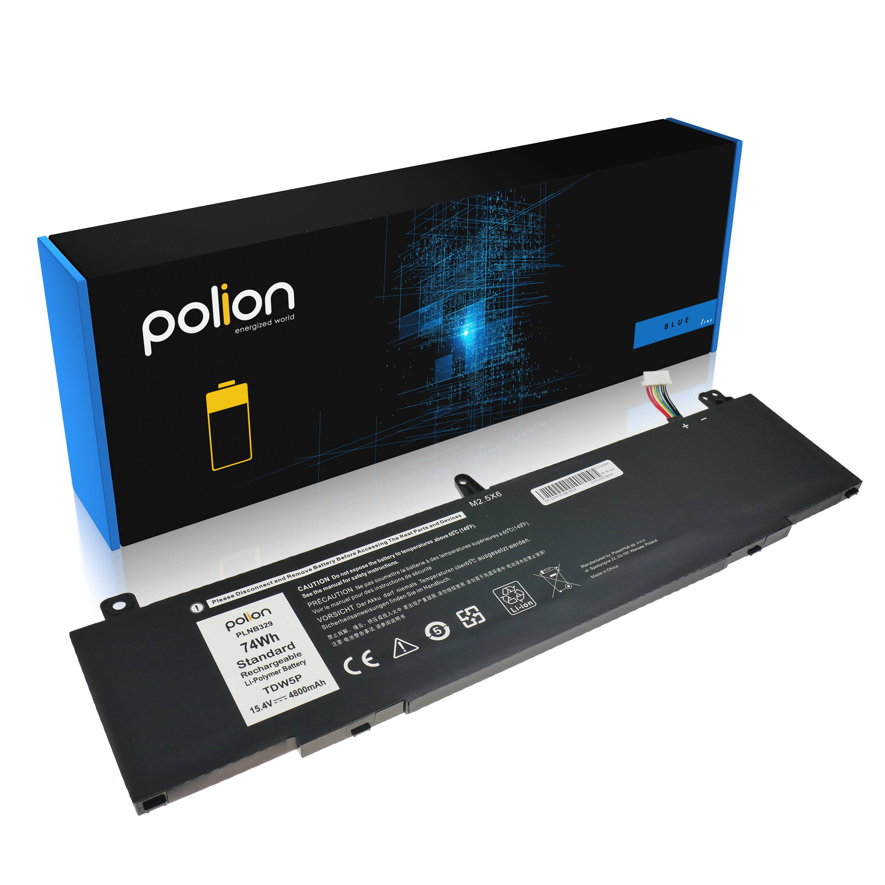Baterie Polion TDW5P pro notebooky DELL Alienware 13 R3 4800mAh