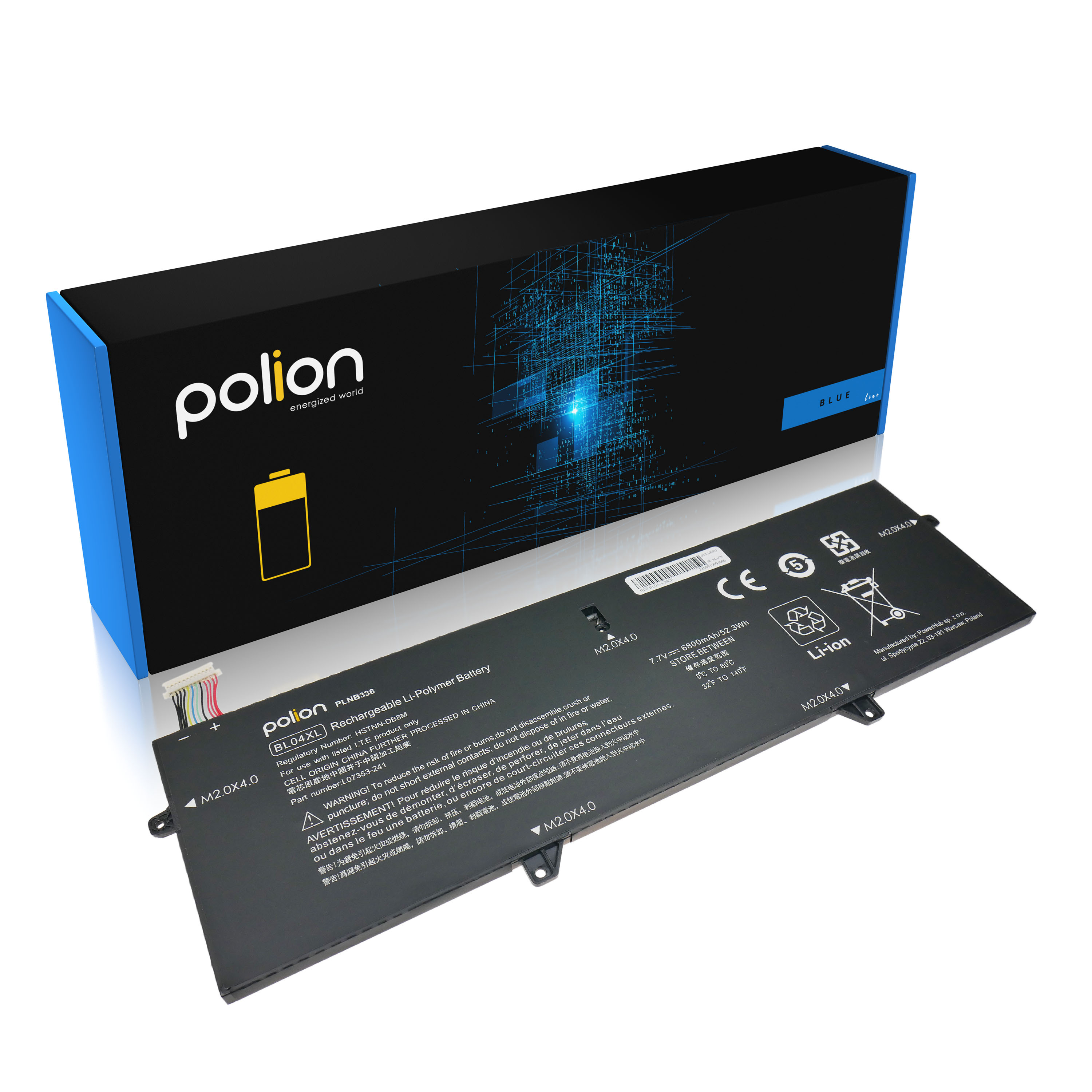 Baterie Polion BL04 pro notebooky HP BL04XL EliteBook x360 1040 G5 6800mAh
