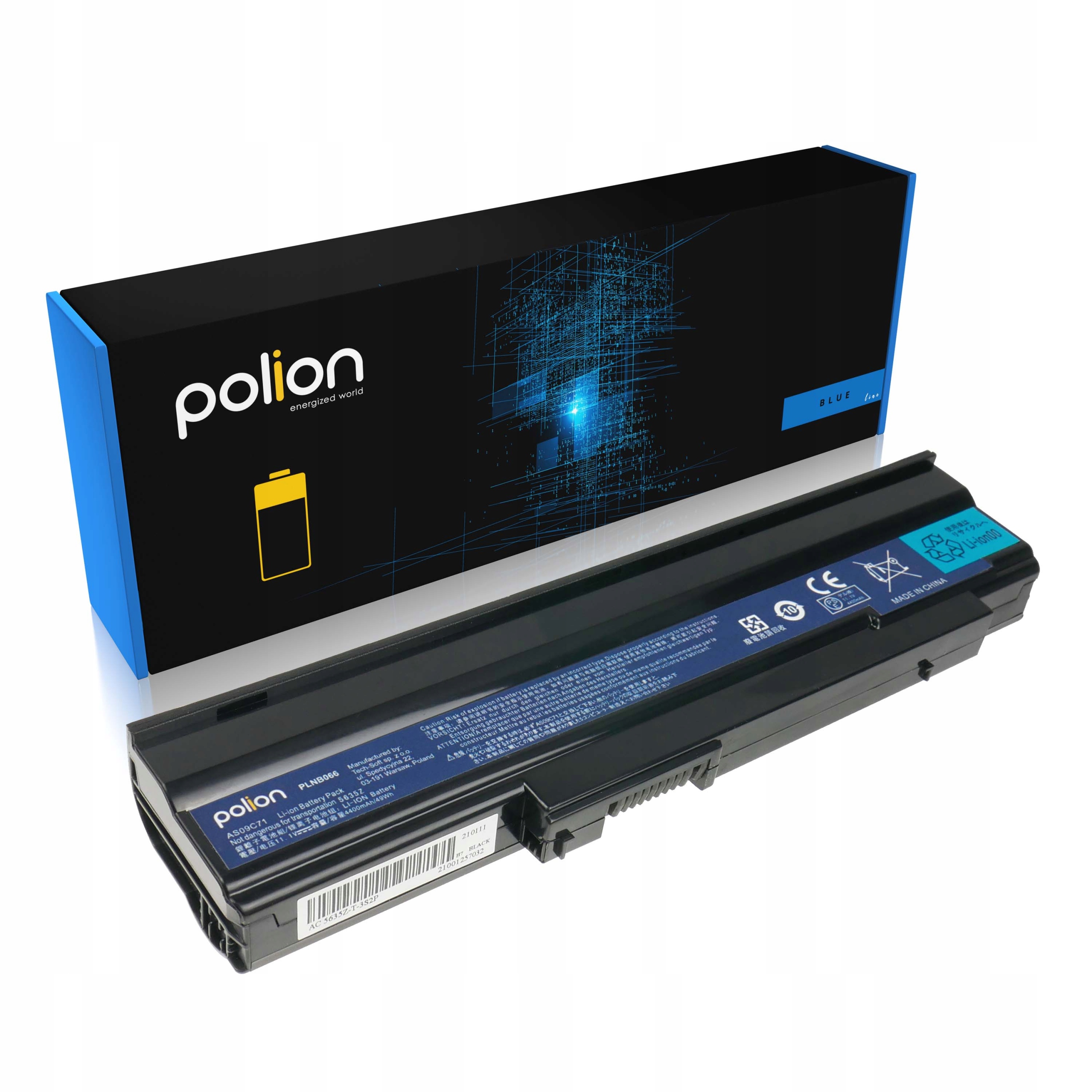 Baterie Polion AS09C31 pro notebooky ACER Extensa 5235 5635 eMachines E528 4400mAh