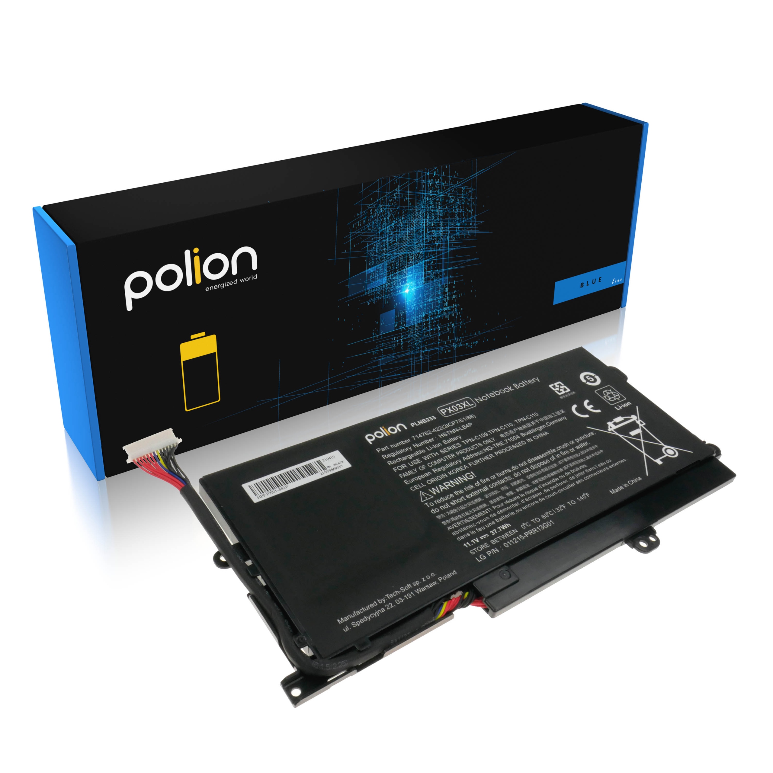 Baterie Polion PX03XL pro notebooky HP 714762-422 HSTNN-LB4P Envy 14-K M6-K 3400mAh