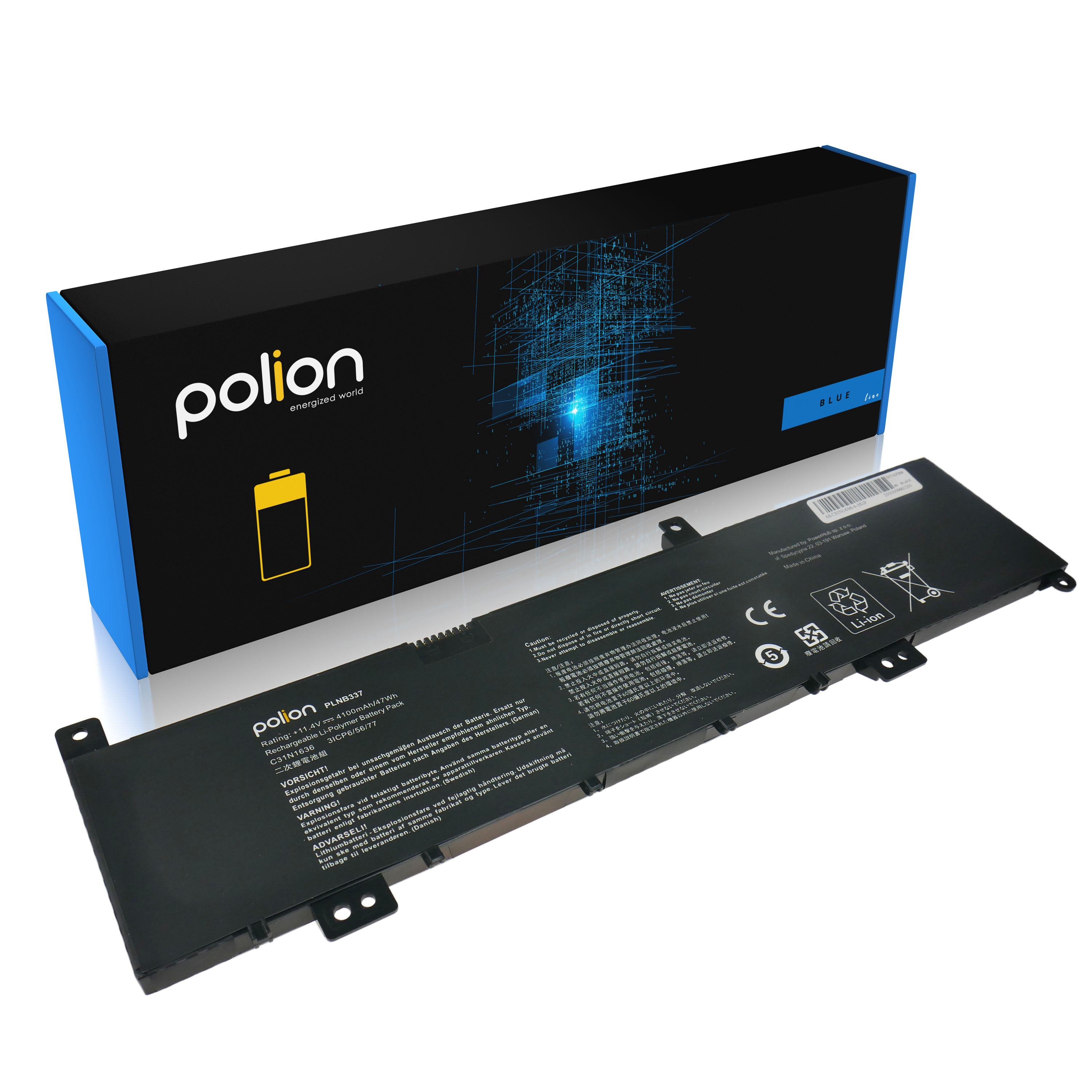 Baterie Polion C31N1636 pro notebooky ASUS N580VD N580VN NX580V X580V X580VN 4100mAh