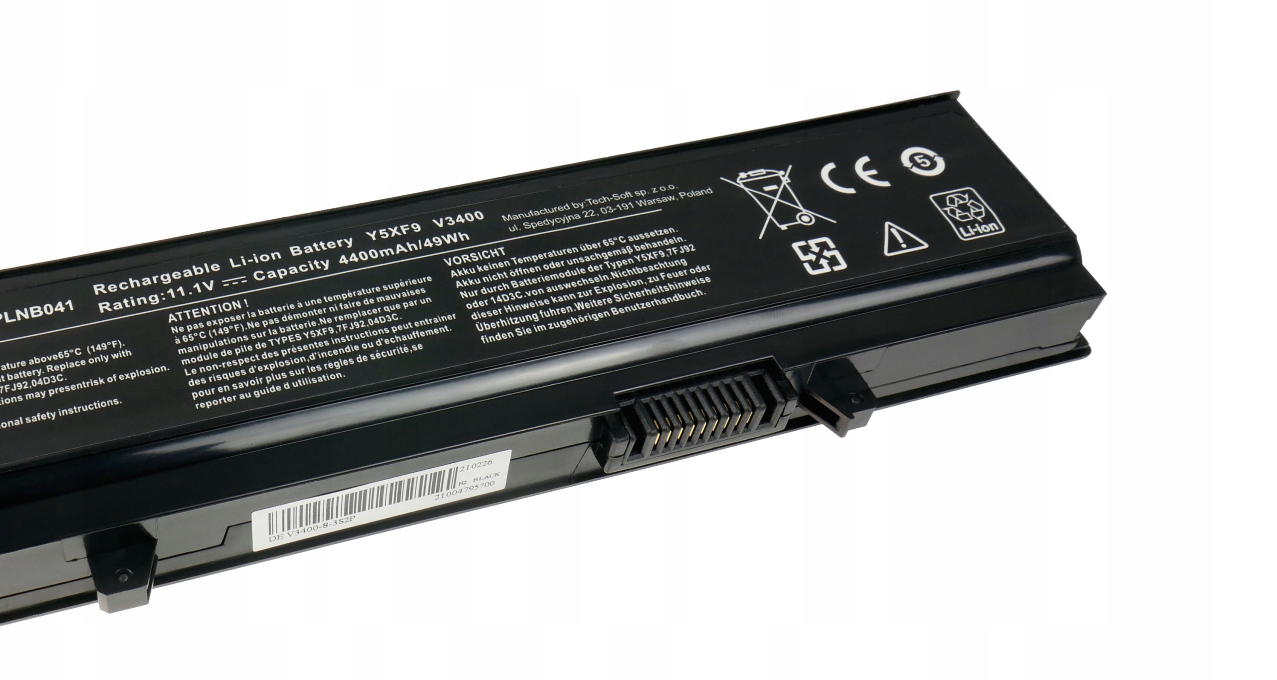 Baterie Polion Y5XF9 pro notebooky DELL Vostro 3400 3500 3700 Inspiron 3700 4400mAh