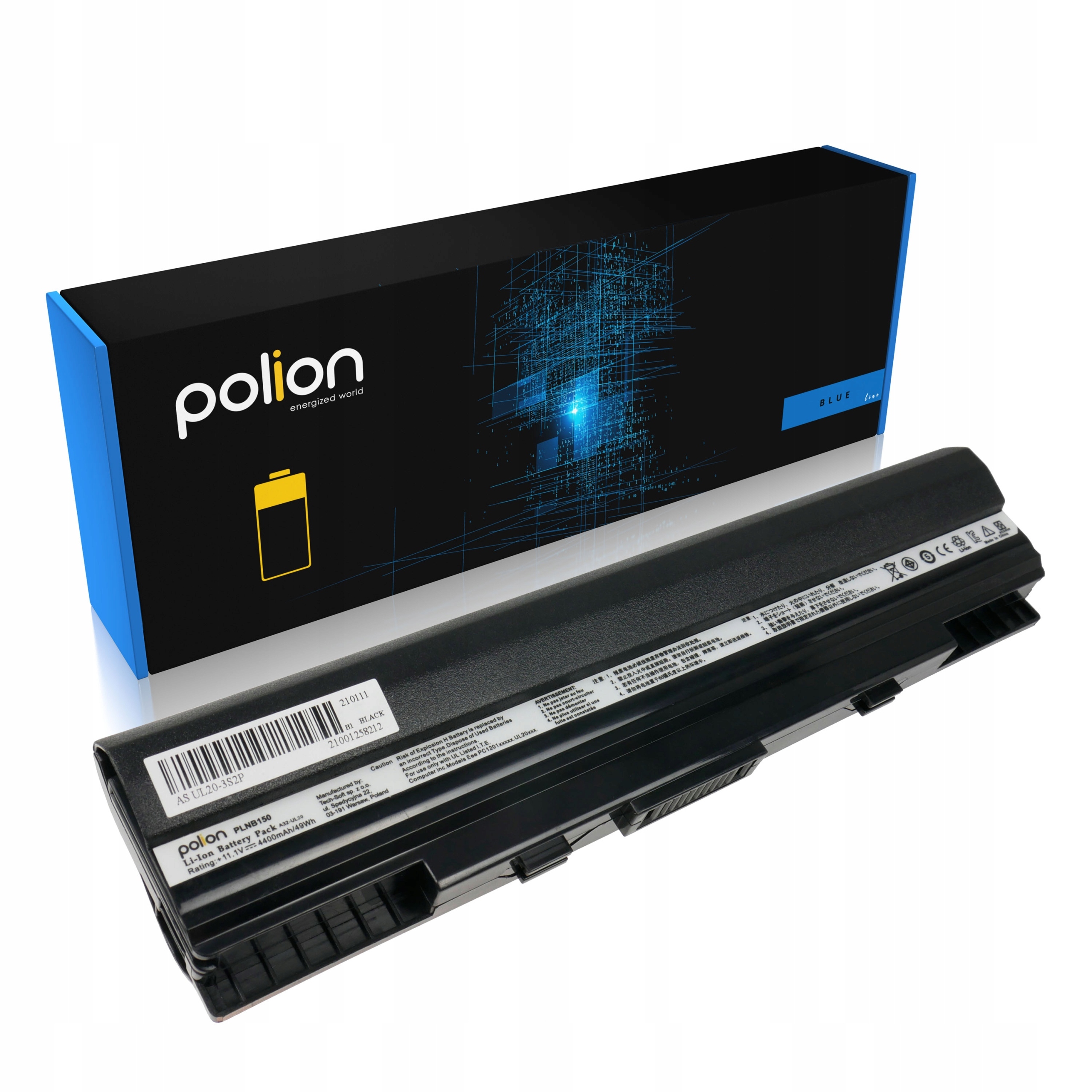 Baterie Polion A32-UL20 pro notebooky ASUS Eee PC 1201HA 1201K 1201N 1201NL 1201PN 4400mAh