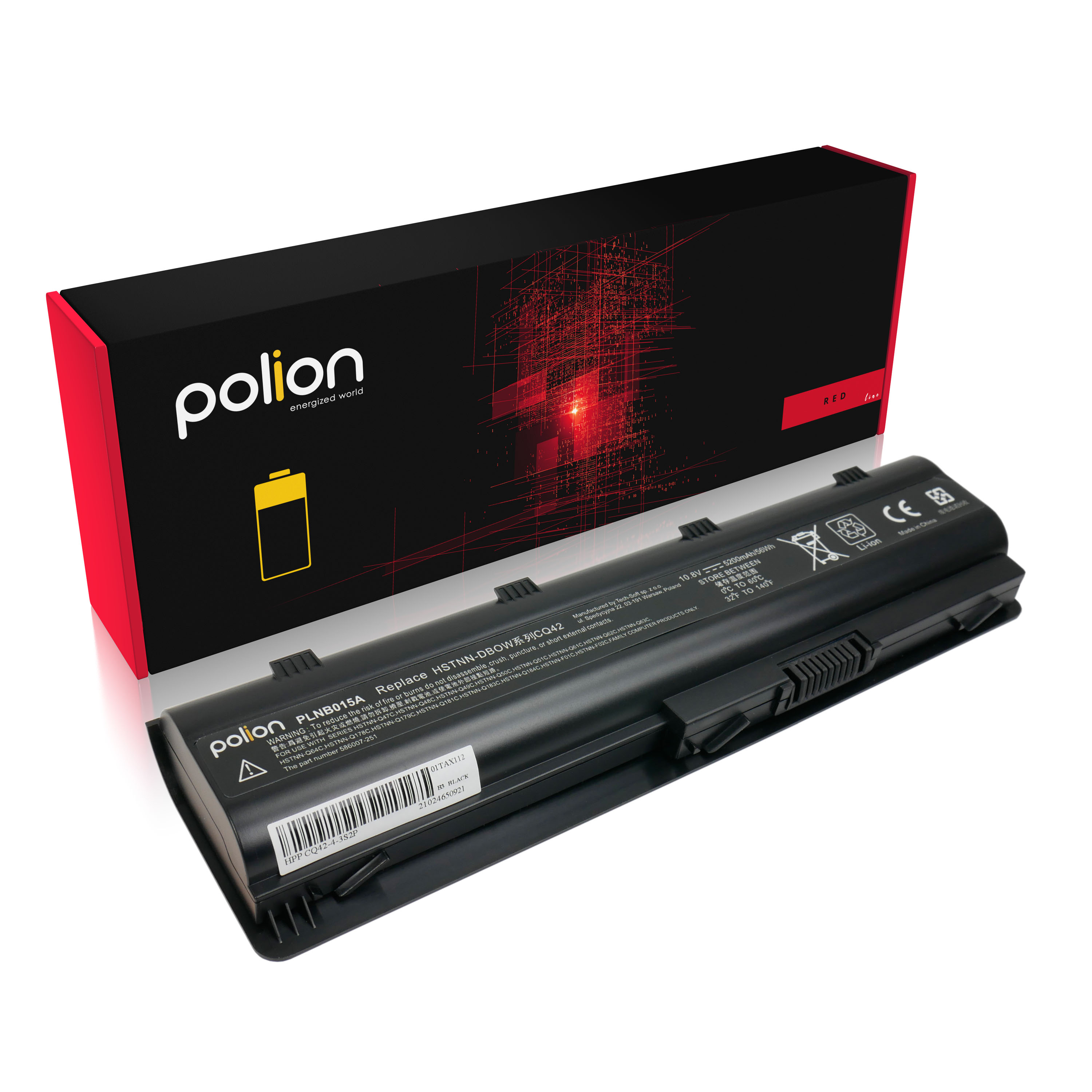 Baterie Polion MU06 pro notebooky HP 635 650 655 Envy 17 Pavilion DM4 DV5 DV6 5200mAh
