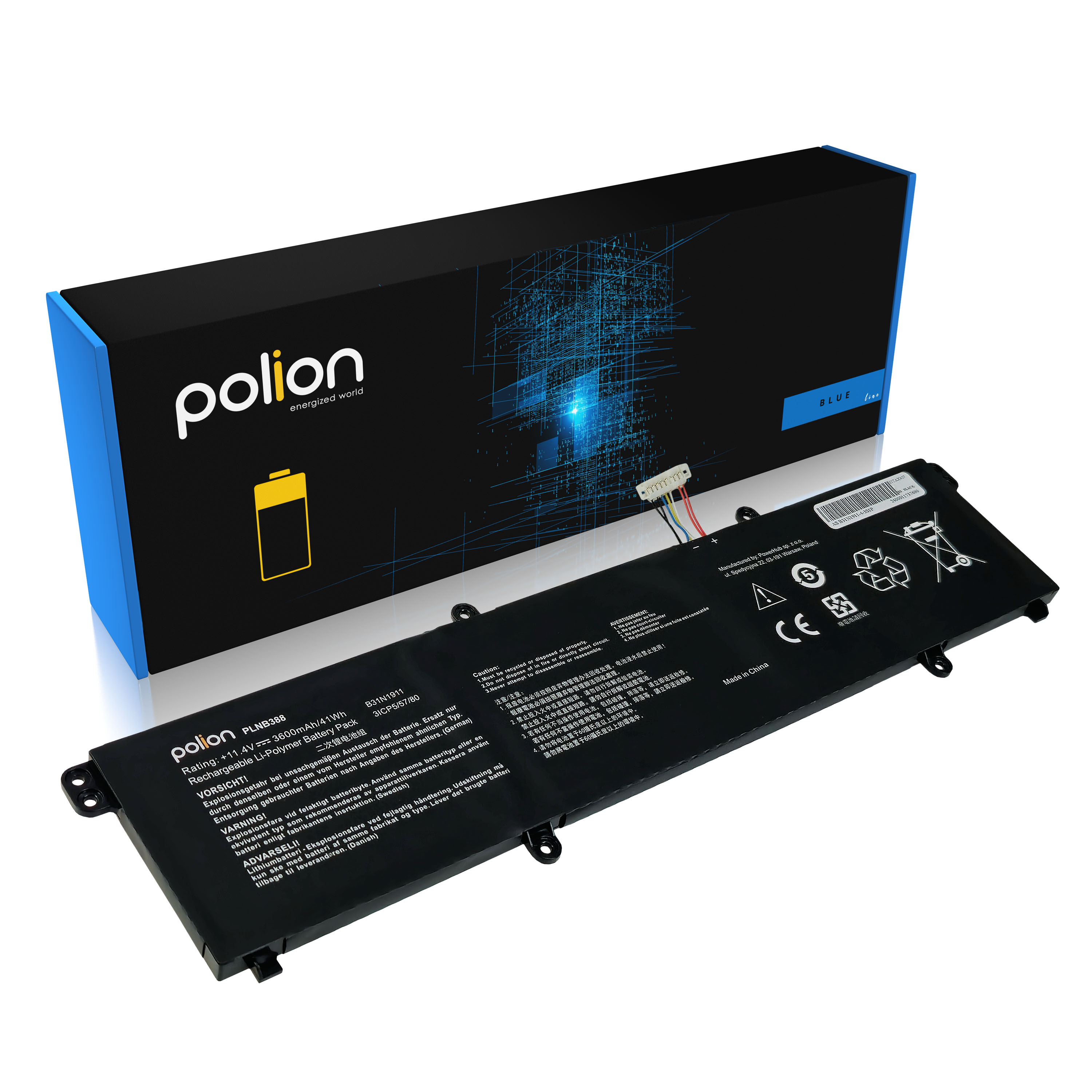 Baterie Polion B31N1911 pro notebooky ASUS VivoBook V4050F V4050E M4050I 3600mAh