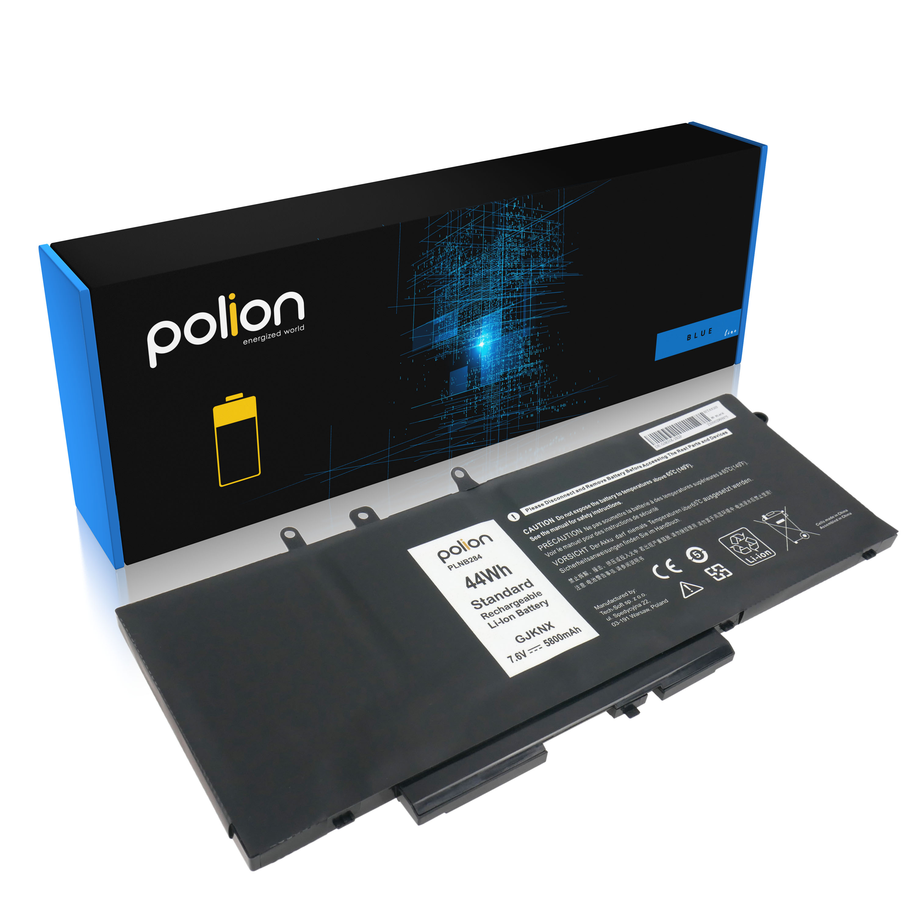 Baterie Polion GJKNX pro notebooky DELL 451-BBZG Latitude 5280 5290 5490 Precision 3520 - 5800mAh 44Wh