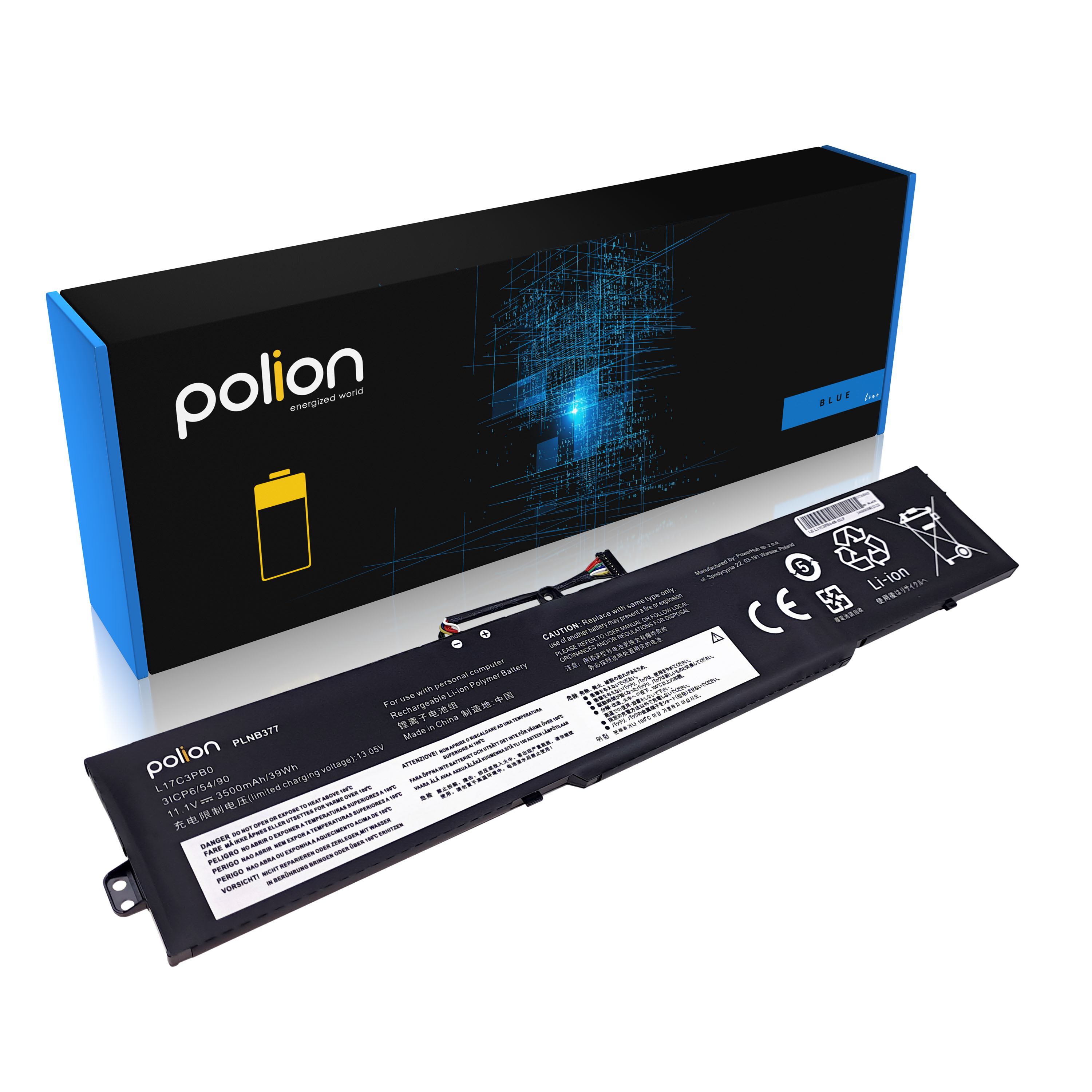 Baterie Polion L17M3PB1 pro notebooky LENOVO IdeaPad 330-15ICH 330-17ICH 3500mAh
