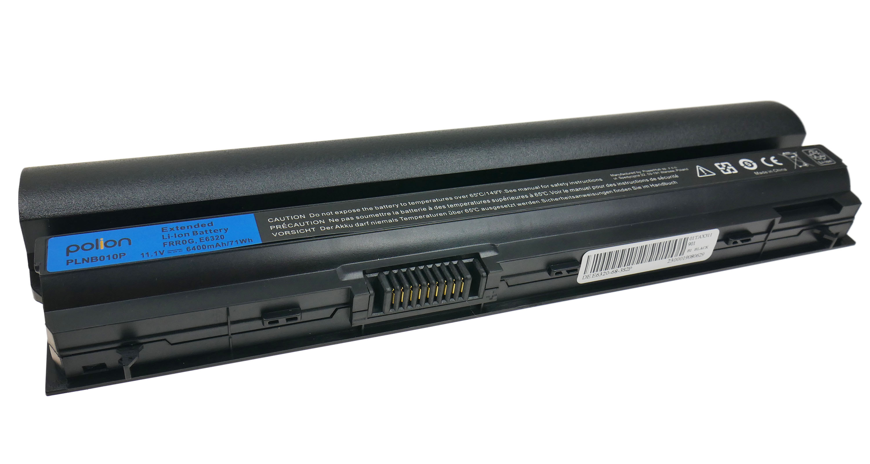 Baterie Polion FRR0G pro notebooky DELL Latitude e6220 e6230 e6320 e6330 6400mAh