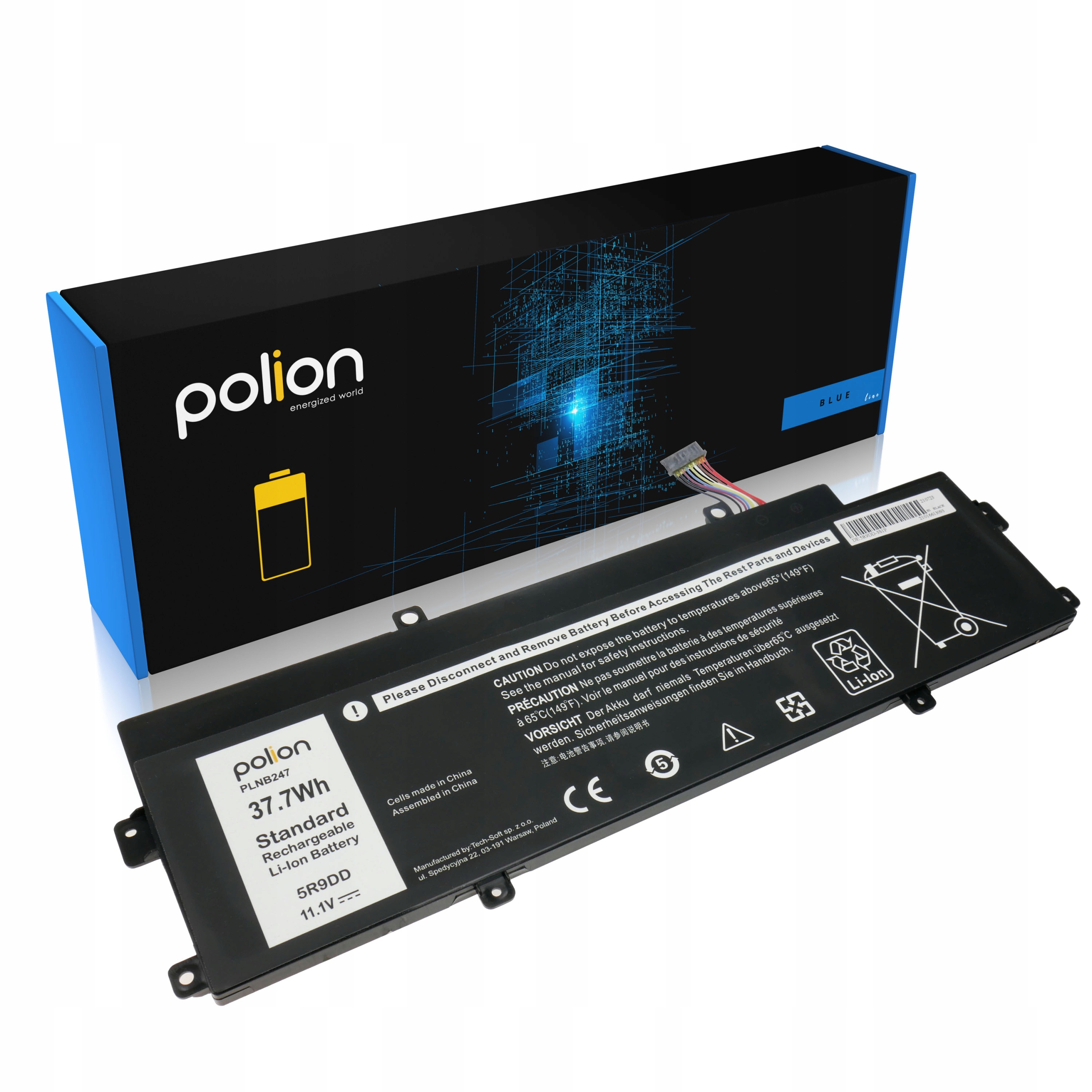 Baterie Polion 5R9DD pro notebooky DELL Chromebook 11 3120 P22T 4300mAh