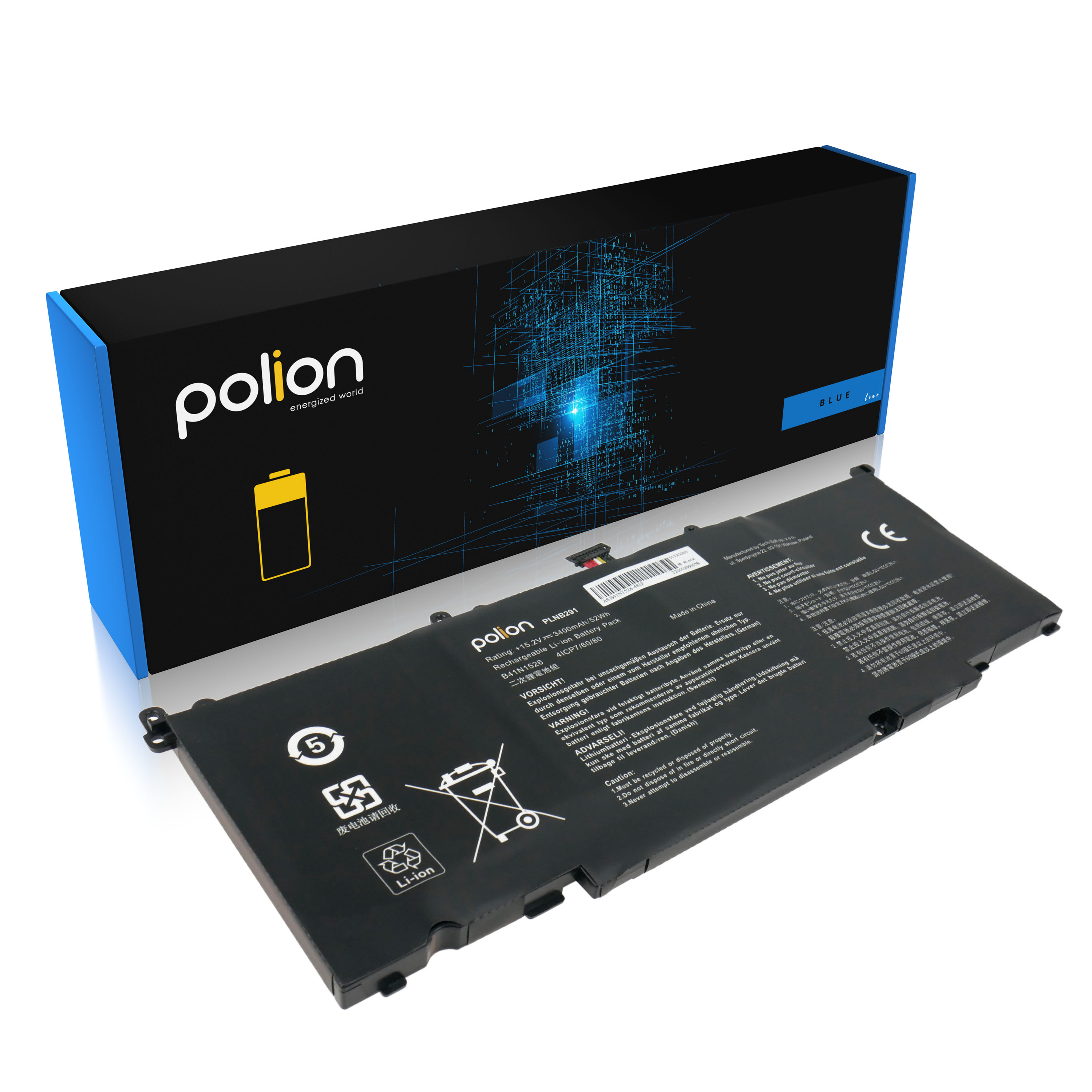 Baterie Polion B41N1526 pro notebooky ROG Strix GL502VM GL502VT 3400mAh