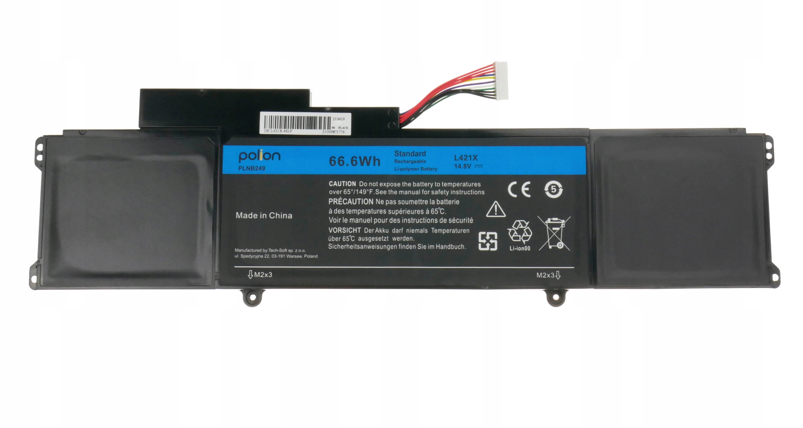 Baterie Polion 4RXFK pro notebooky XPS 14 L421x P30G P30G001 4500mAh