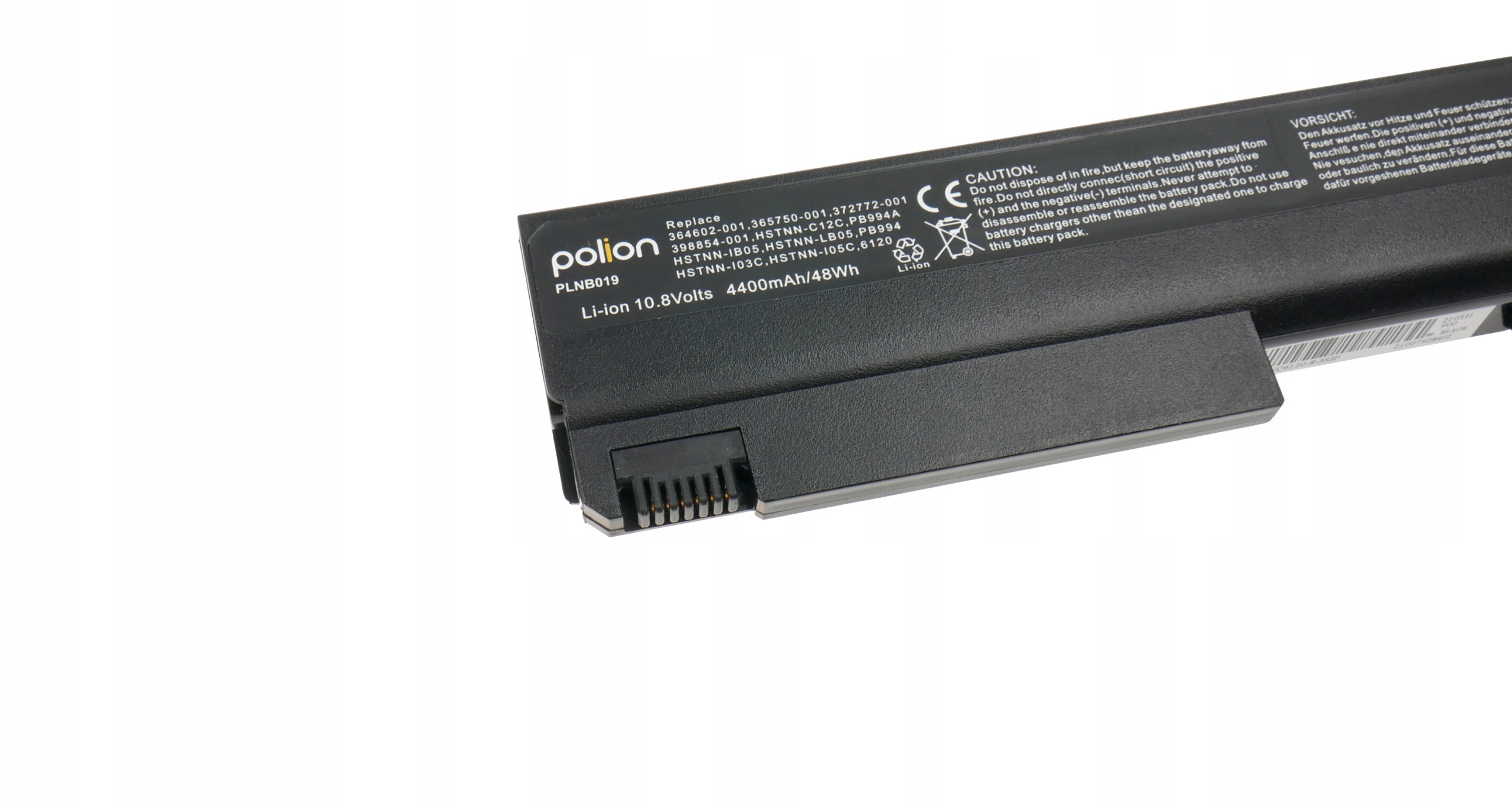 Baterie Polion HSTNN-IB18 pro notebooky HP 6710p 6710s 6715b NC6300 NC6400 NX6125 NX6130 - 4400mAh 49Wh