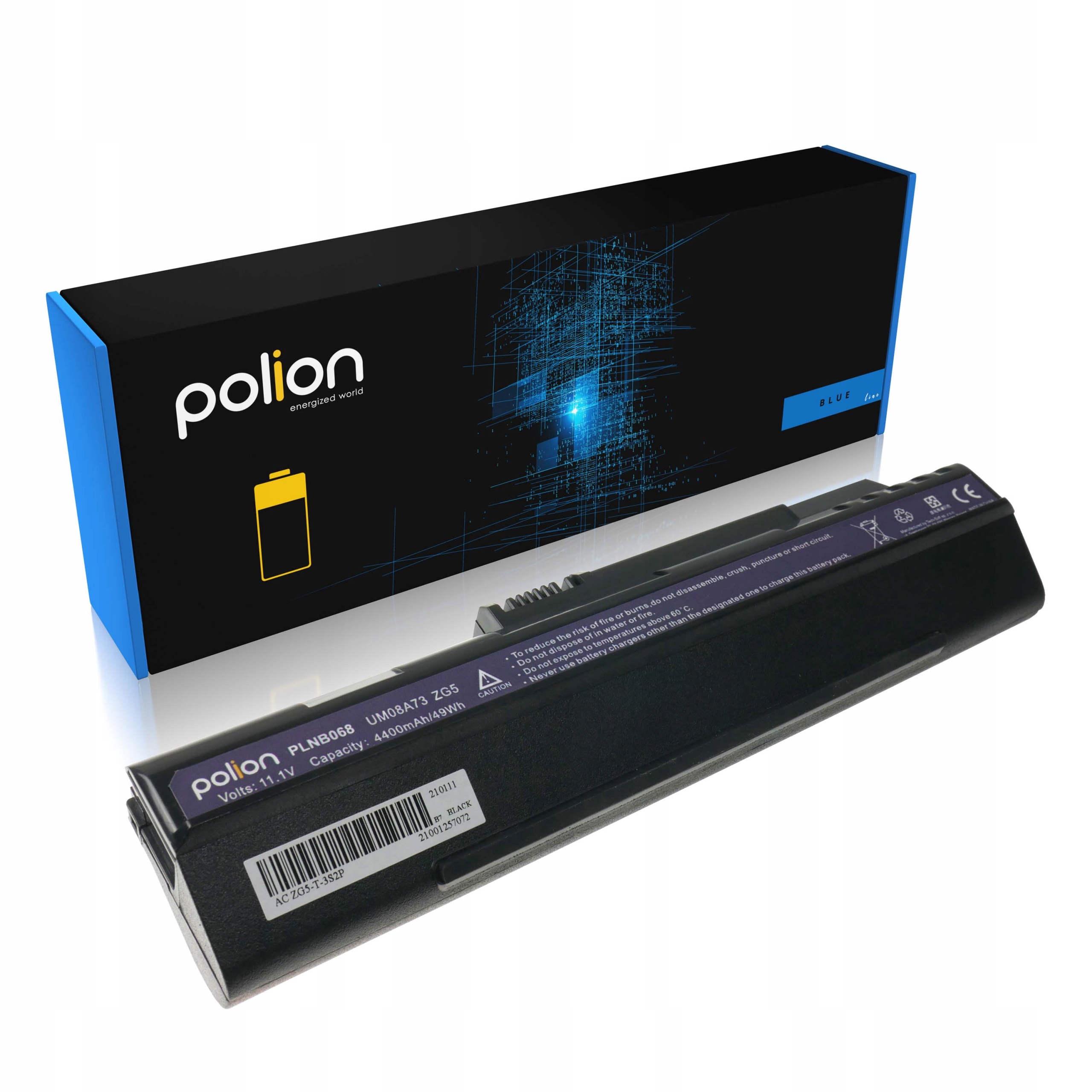 Baterie Polion UM08A31 pro notebooky ACER Aspire One 531 D150 D250 A150 4400mAh