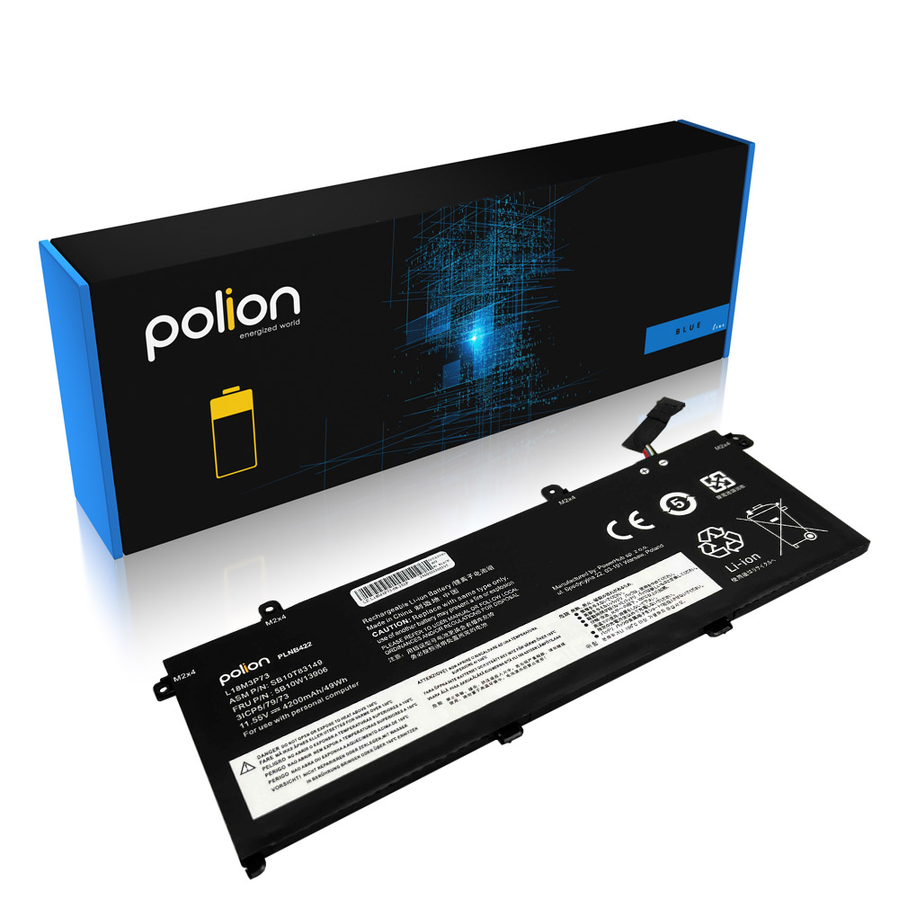 Baterie Polion L18M3P73 pro notebooky LENOVO ThinkPad T490 P43s T14 Gen 1 2 4200mAh