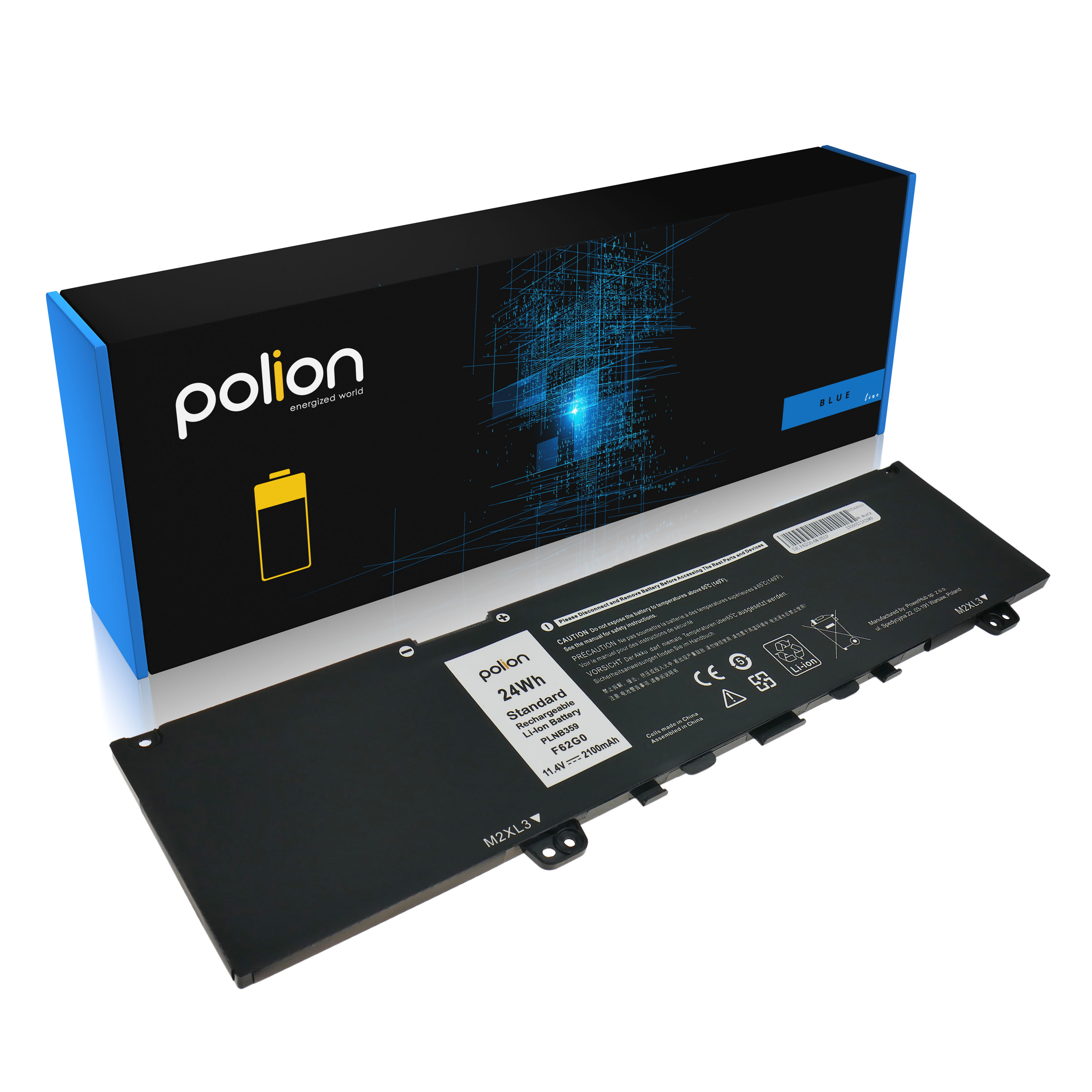 Baterie Polion F62G0 pro notebooky DELL Inspiron 13 7370 7373 Vostro 5370 2100mAh
