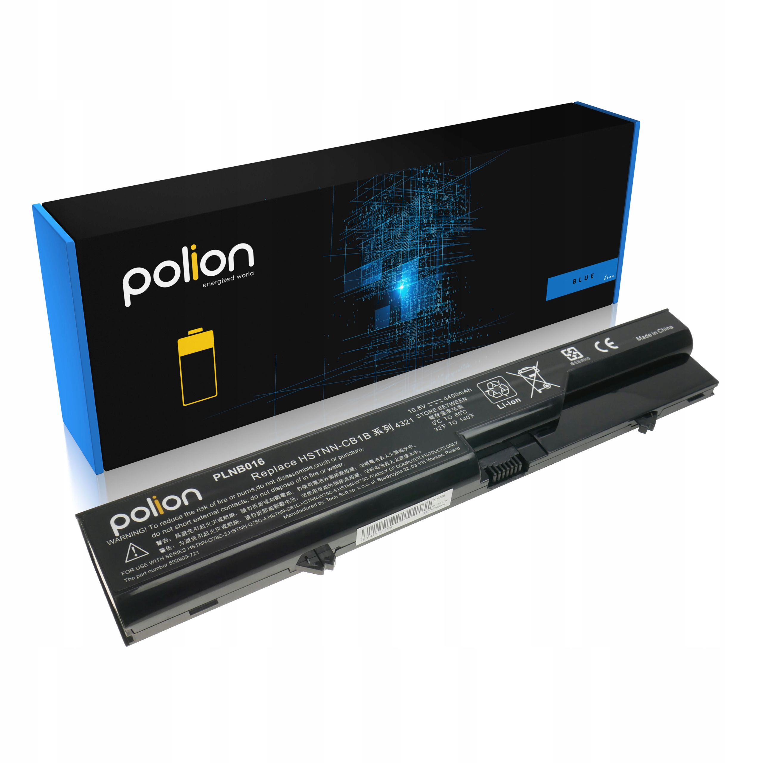 Baterie Polion HSTNN-CB1B pro notebooky HP ProBook 4320 4321 4326 4420 4520 - 4400mAh 48Wh