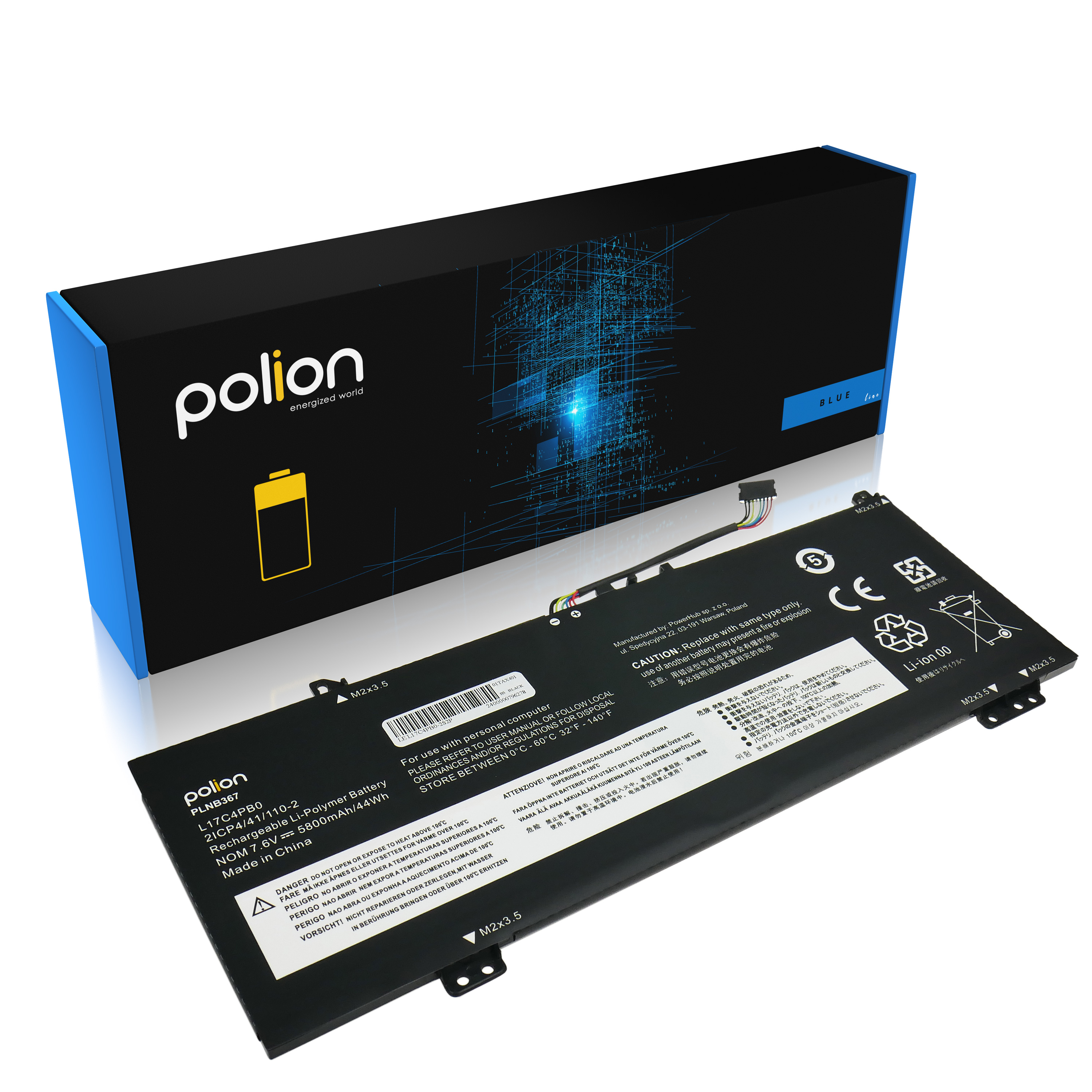 Baterie Polion L17C4PB0 pro notebooky LENOVO L17C4PB2 IdeaPad 530s Flex 6 5800mAh