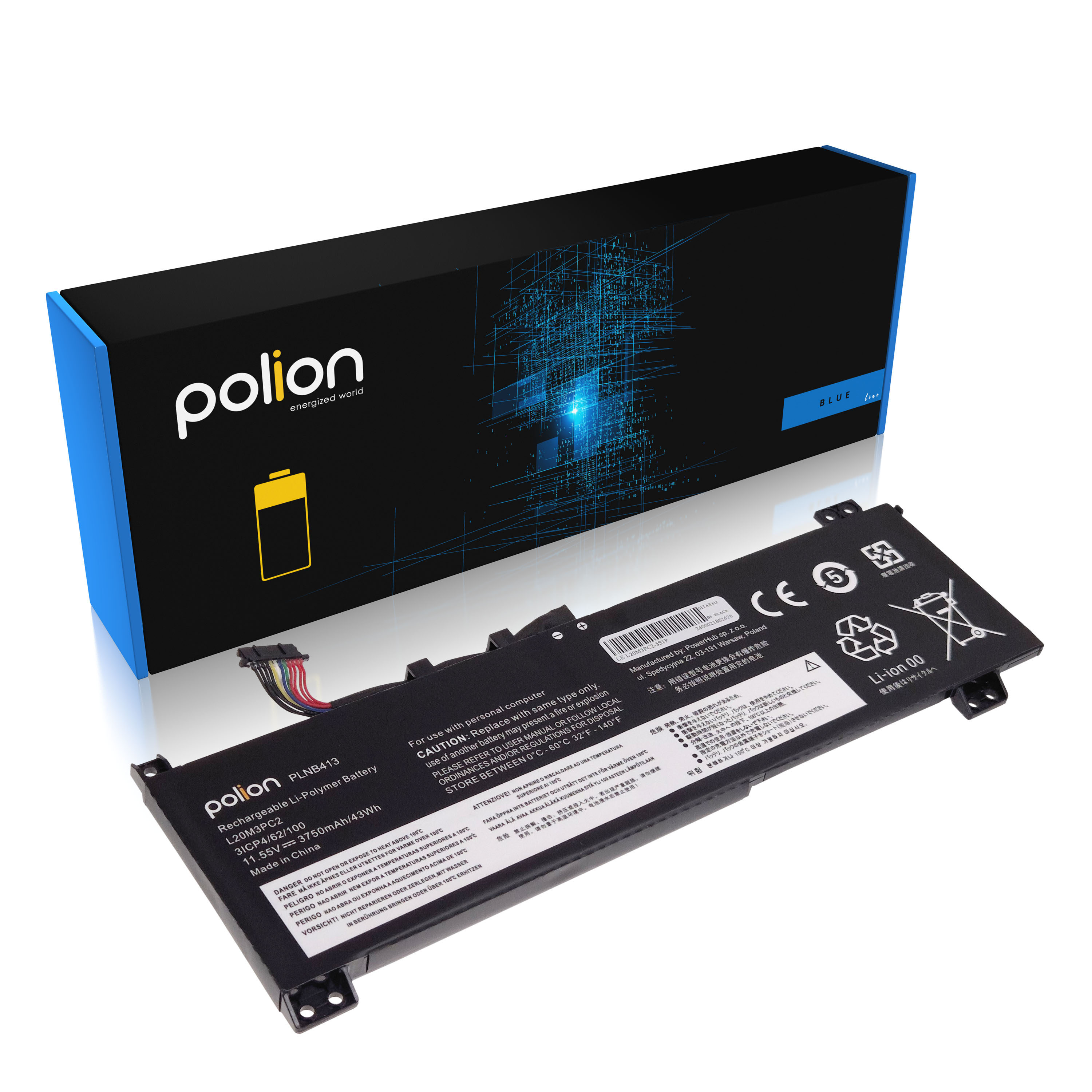 Baterie Polion L20C3PC2 pro notebooky LENOVO IdeaPad Gaming 3 15IHU6/15ACH6 3750mAh