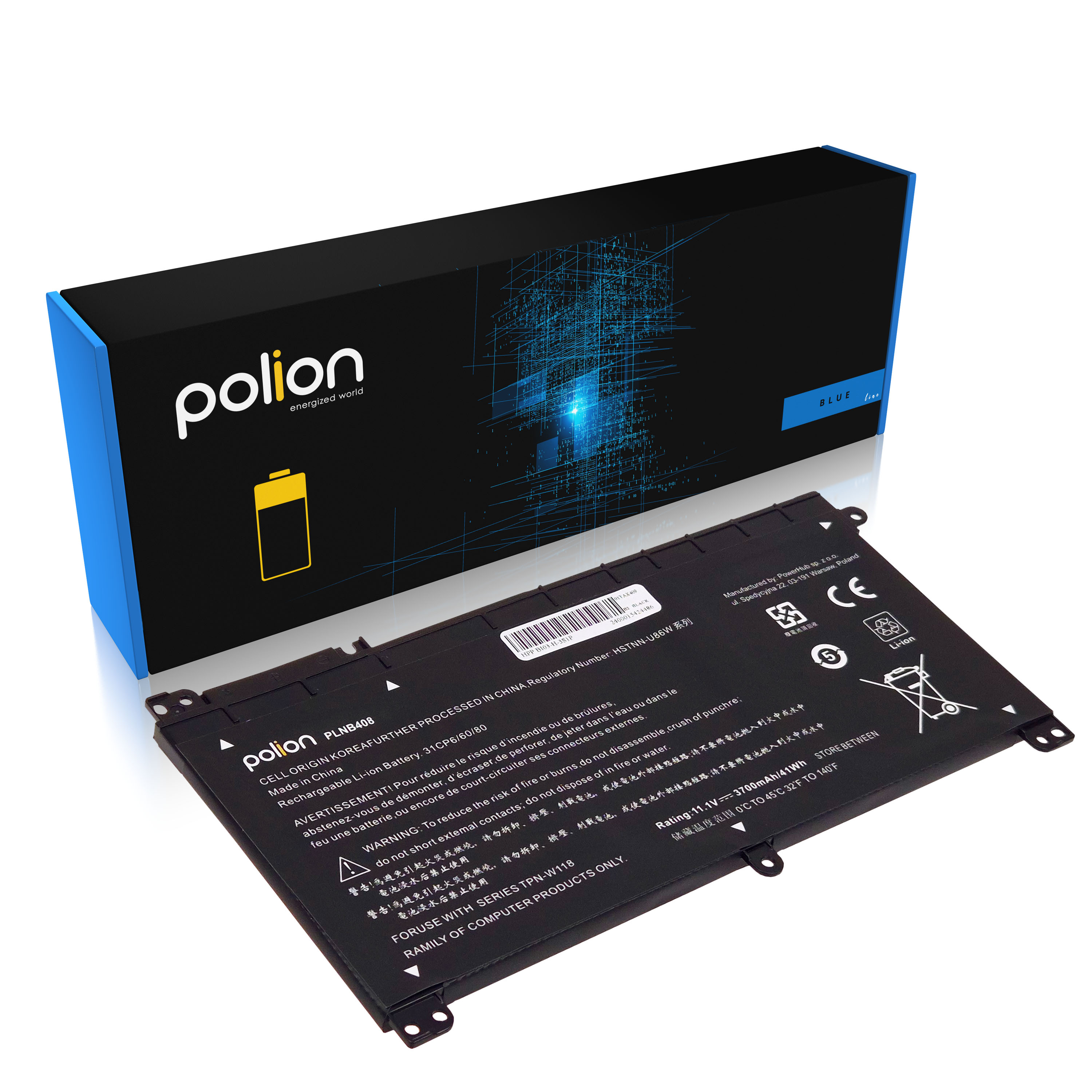 Baterie Polion BI03 pro notebooky HP Pavilion X360 13-U000 Stream 14-AX000 3700mAh