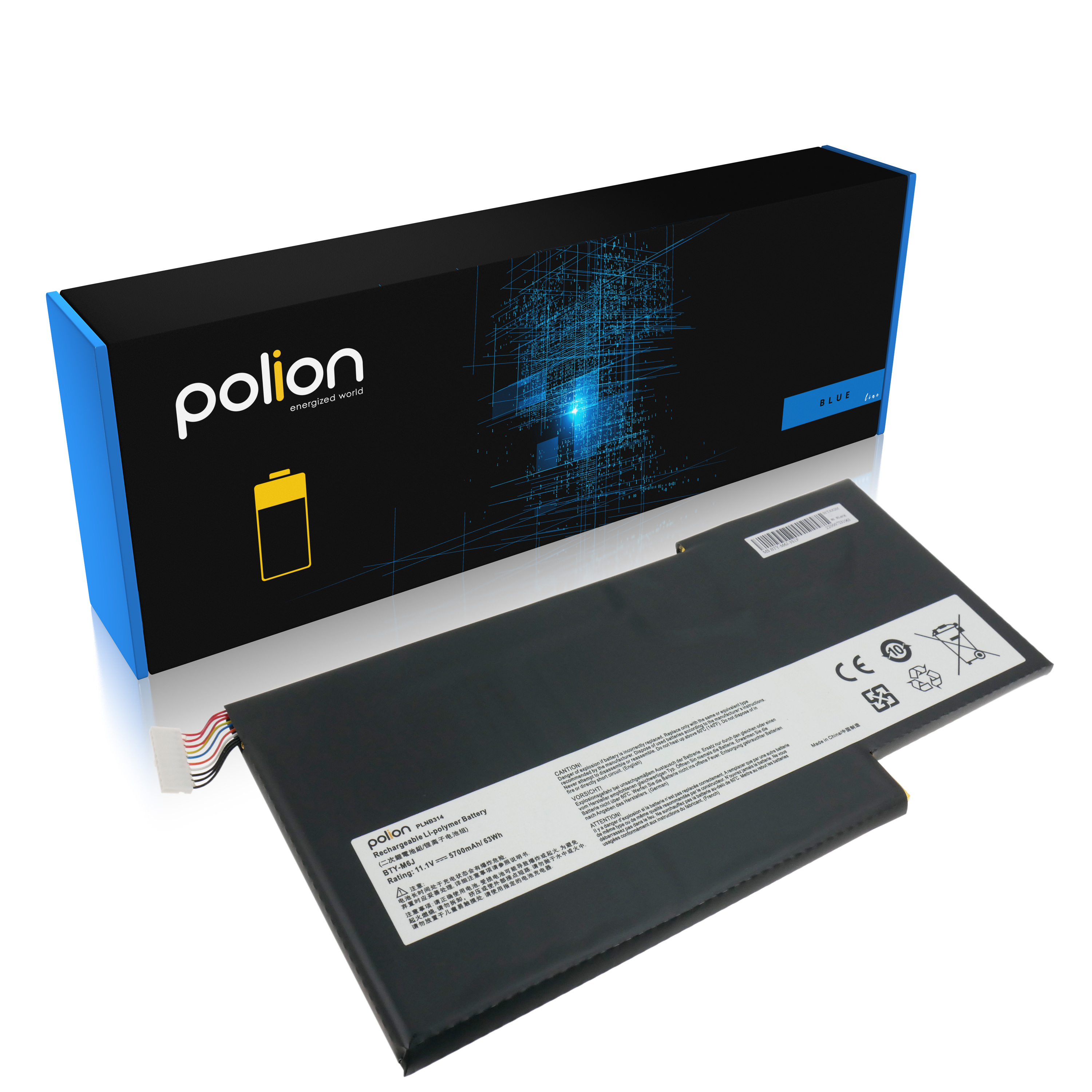 Baterie Polion BTY-M6J pro notebooky MSI BTY-U6J GS63 GS73 5700mAh