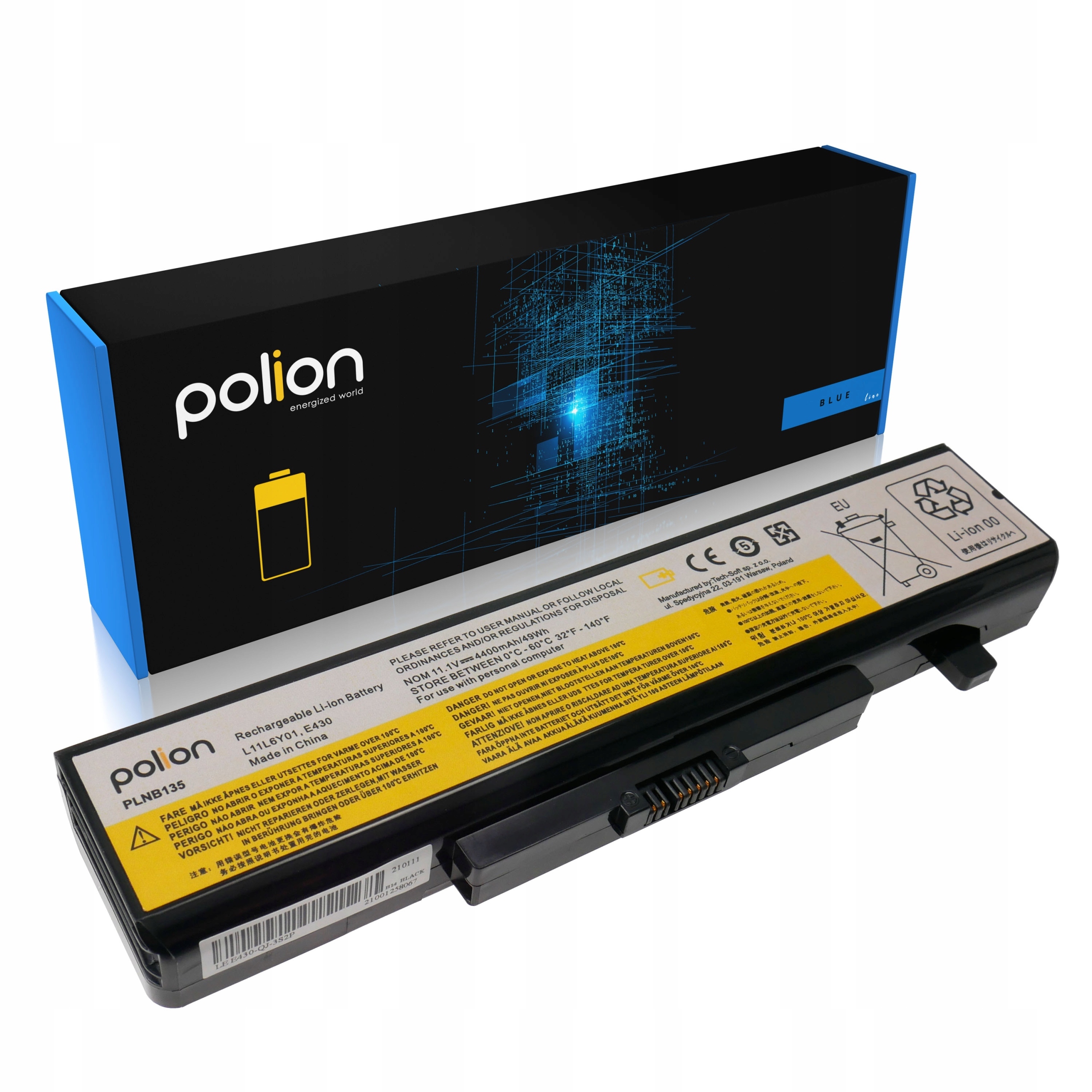 Baterie Polion 45N1048 pro notebooky LENOVO B430 B490 B580 B580 B590 Edge E430 E440 - 4400mAh 