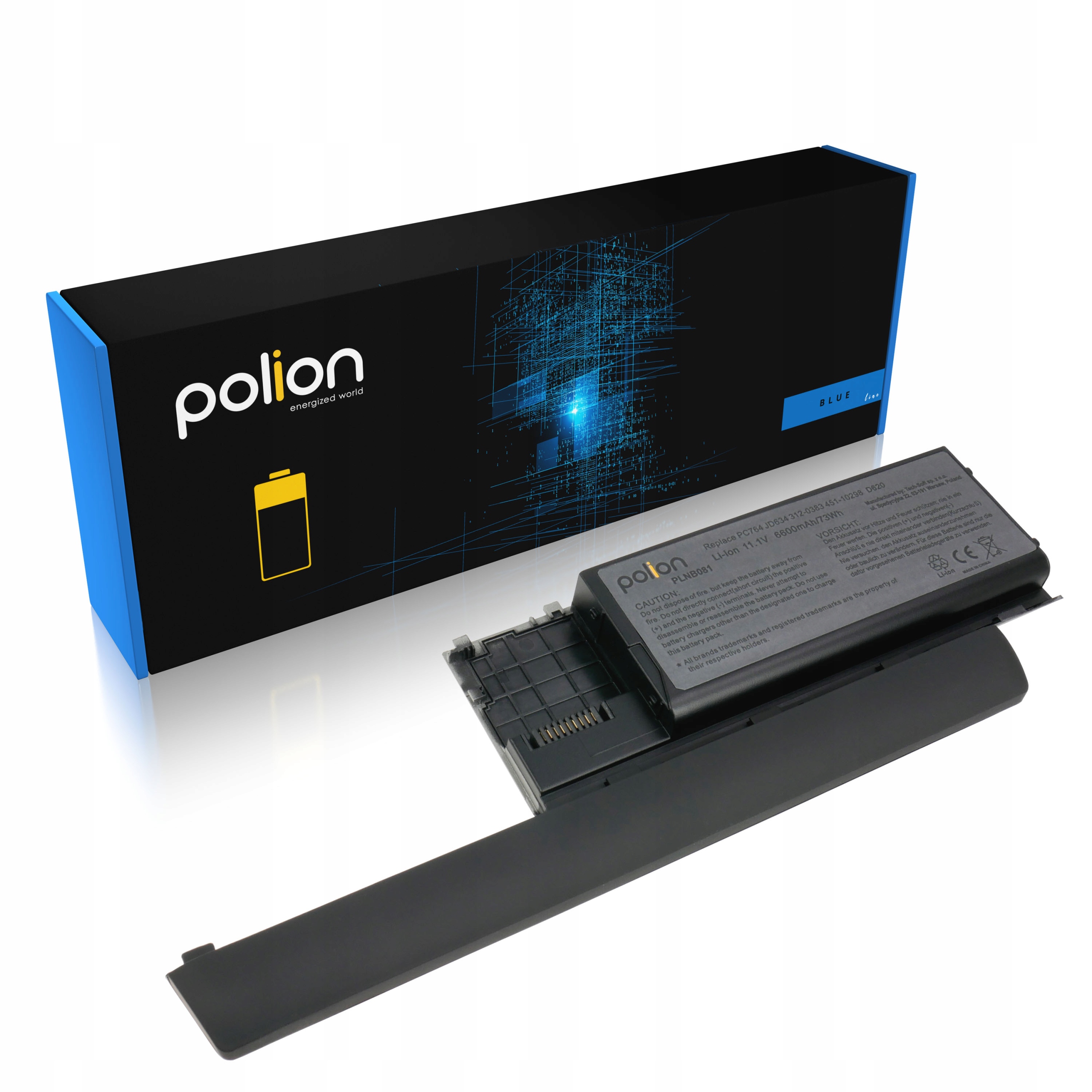 Baterie Polion PC764 pro notebooky DELL Latitude D620 D630 Precision M2300 6600mAh