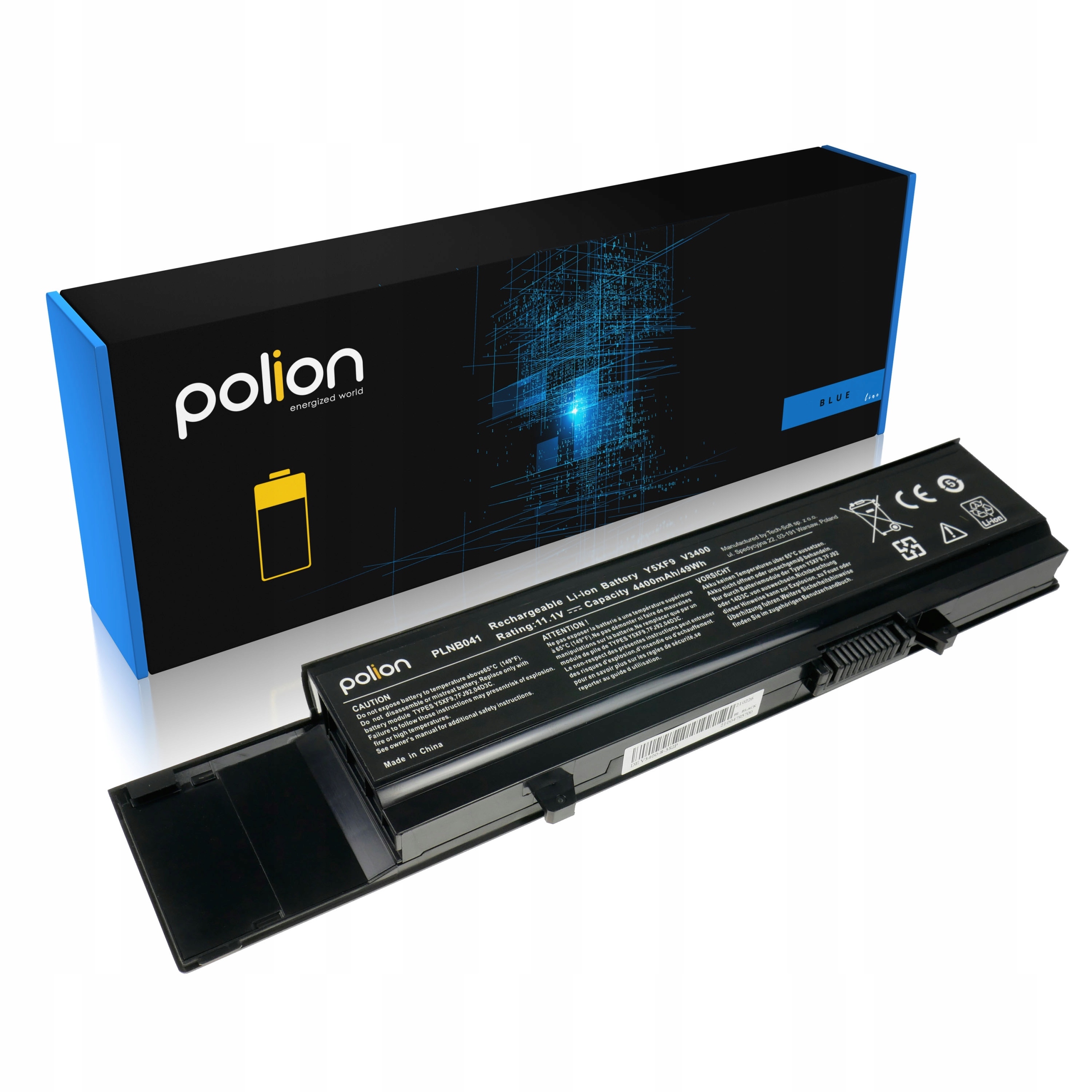 Baterie Polion Y5XF9 pro notebooky DELL Vostro 3400 3500 3700 Inspiron 3700 4400mAh