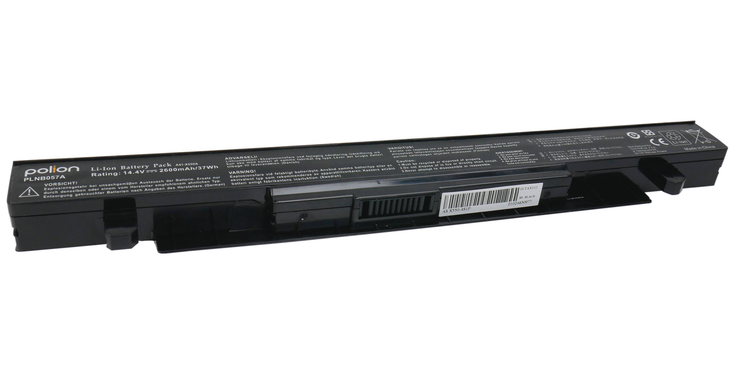 Baterie Polion A41-X550A pro notebooky ASUS A450 A550 R510 R513C F550 F552EP 2600mAh