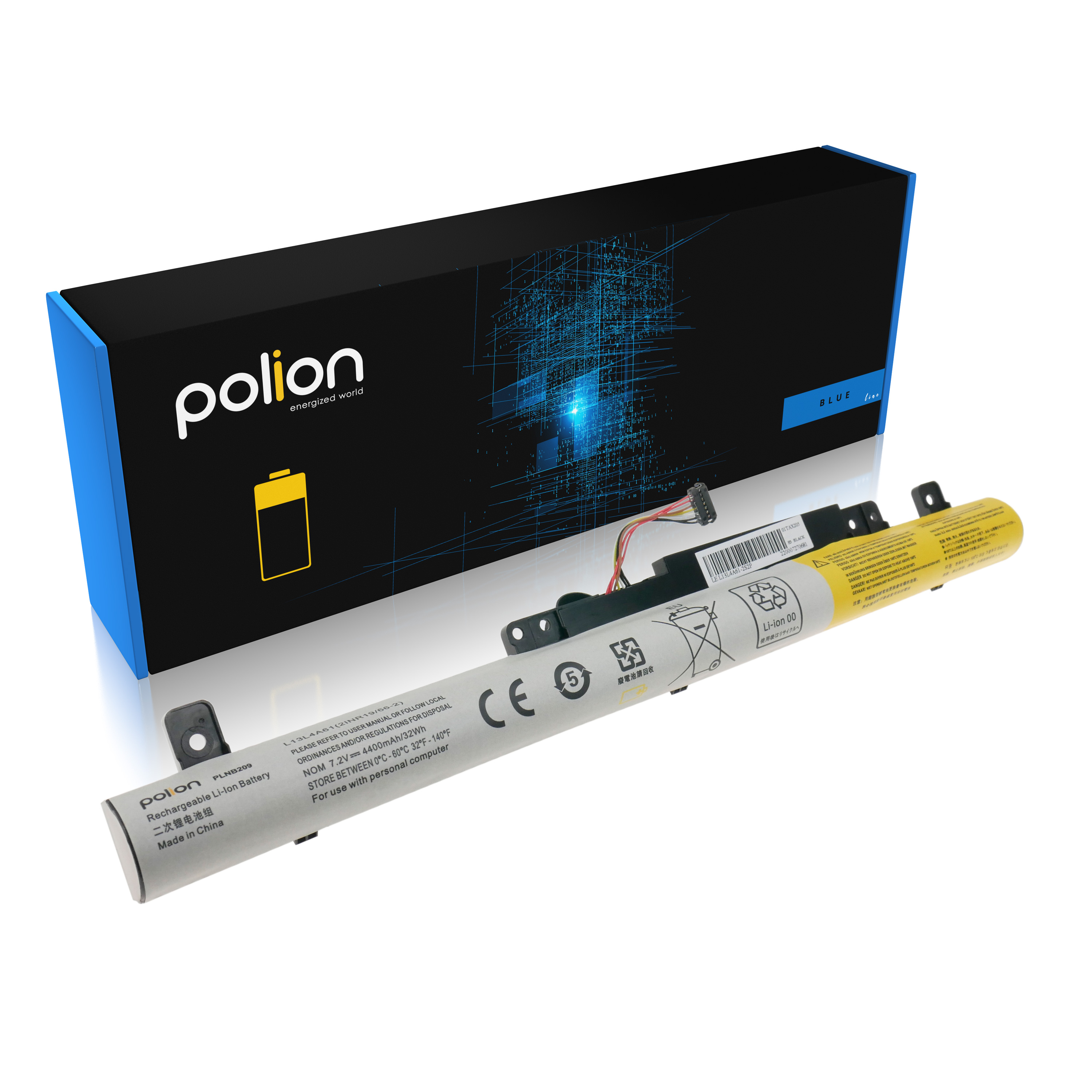 Baterie Polion L13S4A61 pro notebooky LENOVO L13L4A61 M50-70 Flex 2 14 15 4400mAh