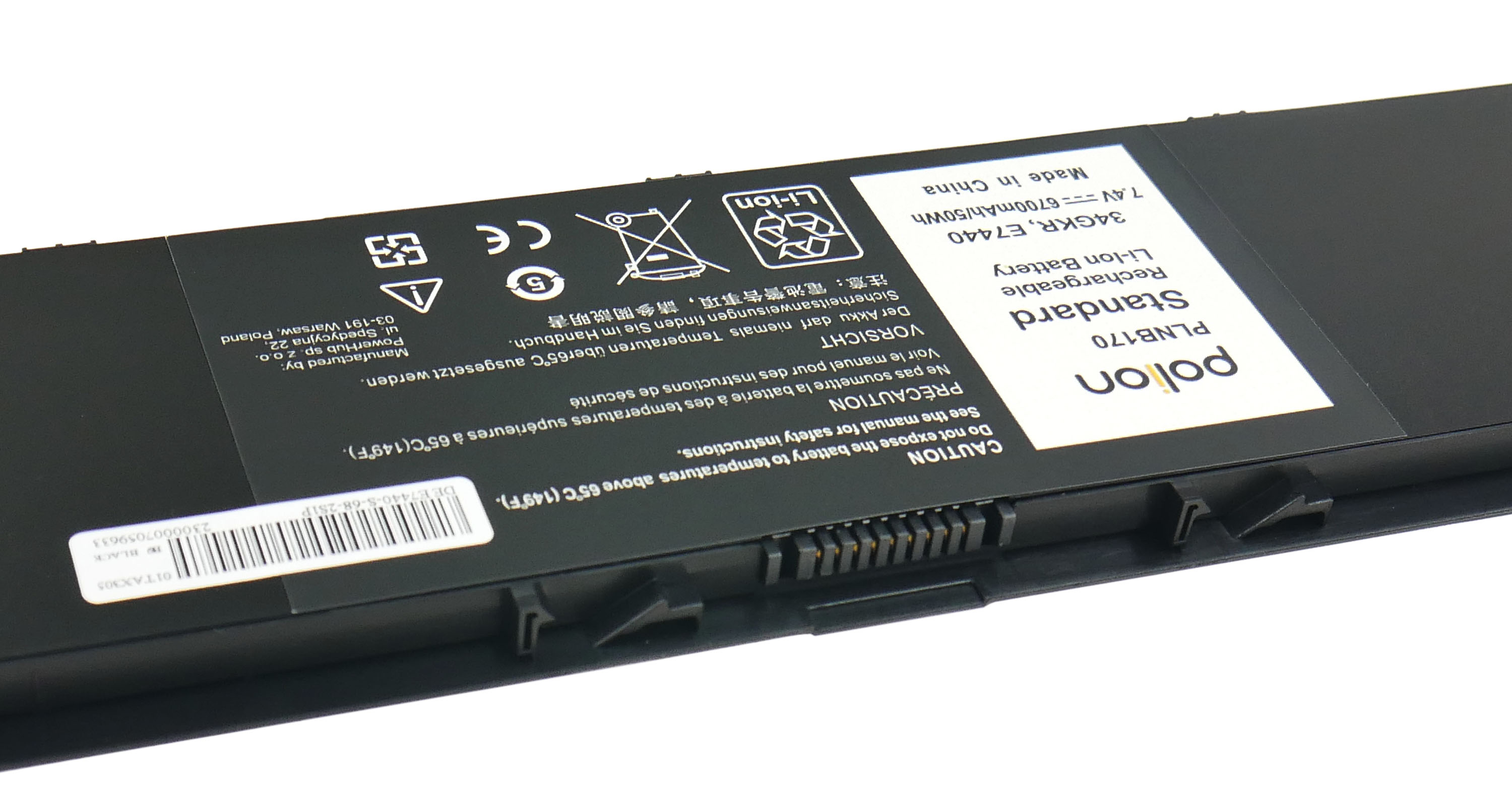 Baterie Polion 34GKR pro notebooky DELL451-BBFS Latitude E7440 E7450 - 6700mAh 50Wh