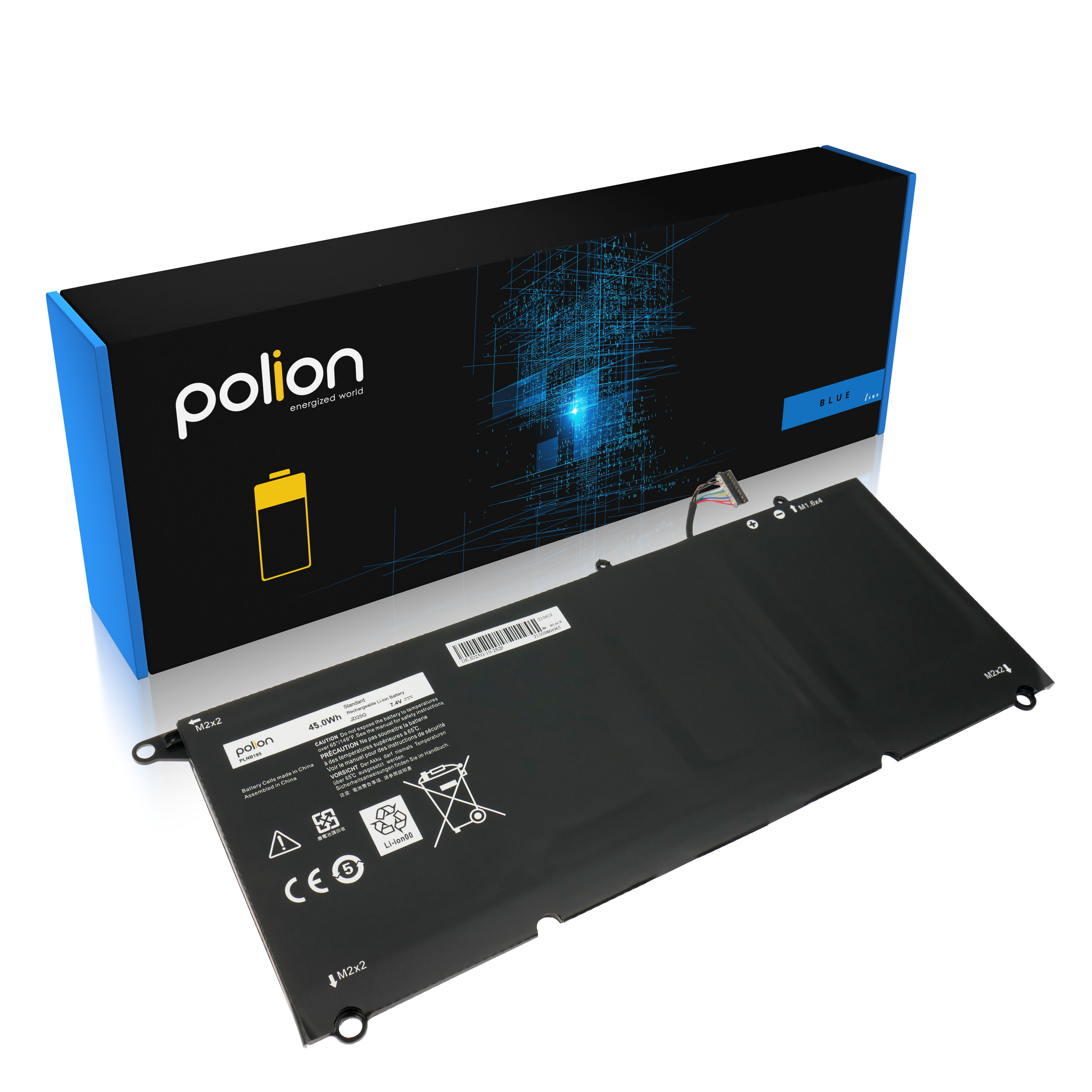 Baterie Polion 90V7W pro notebooky DELL JD25G XPS 13 9343 9350 5400mAh