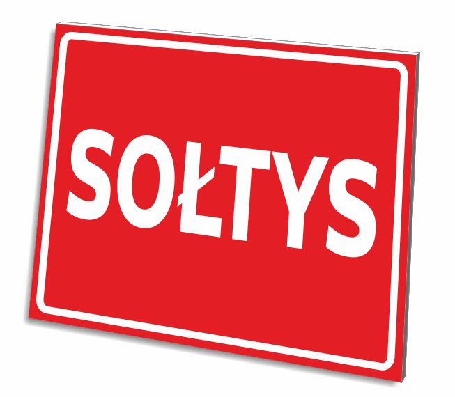 TABLICZKA SOŁTYS 3 MM 32x21 CM PCV UV