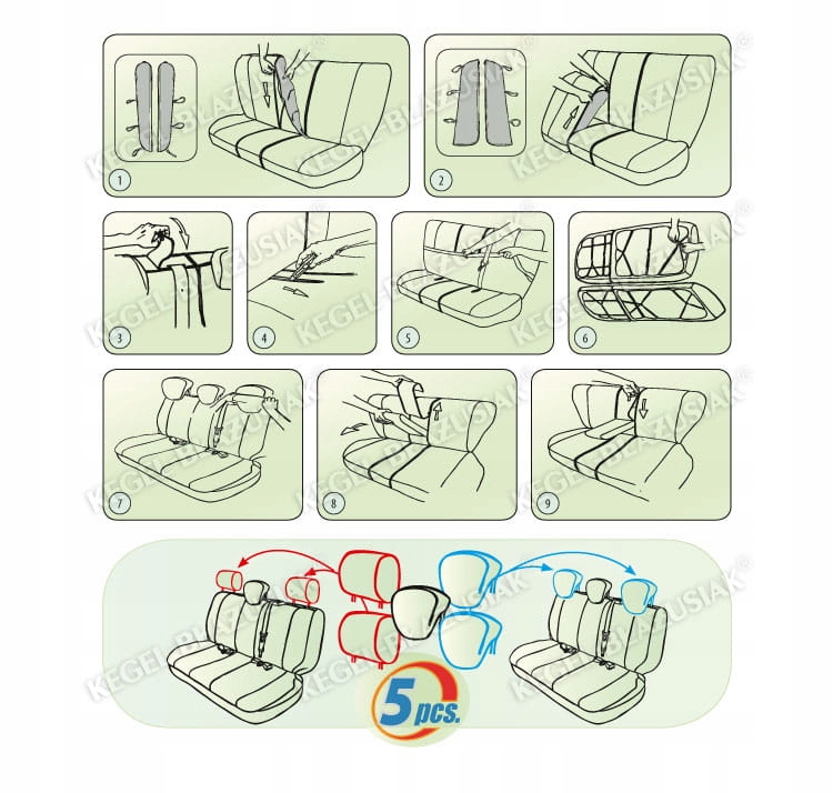 KIA SORENTO SOUL pokrowiec na tylną kanapę