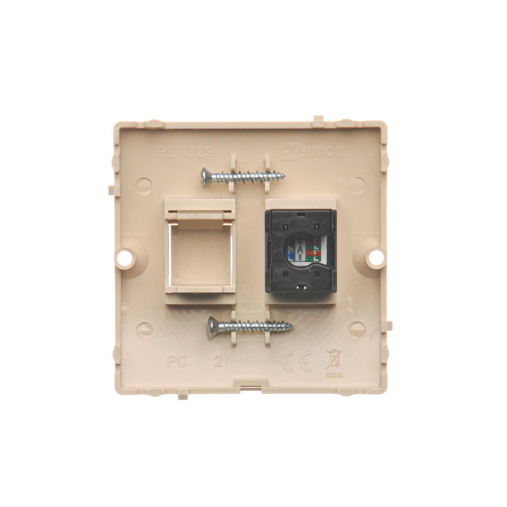 Basic Gniazdo komputerowe RJ45 pojedyncze BMF51.02/12 beżowy SIMON