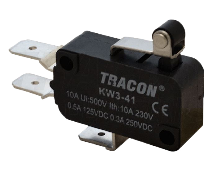 Wyłącznik krańcowy mikro z dźwignią sprężynową i rolką TRACON