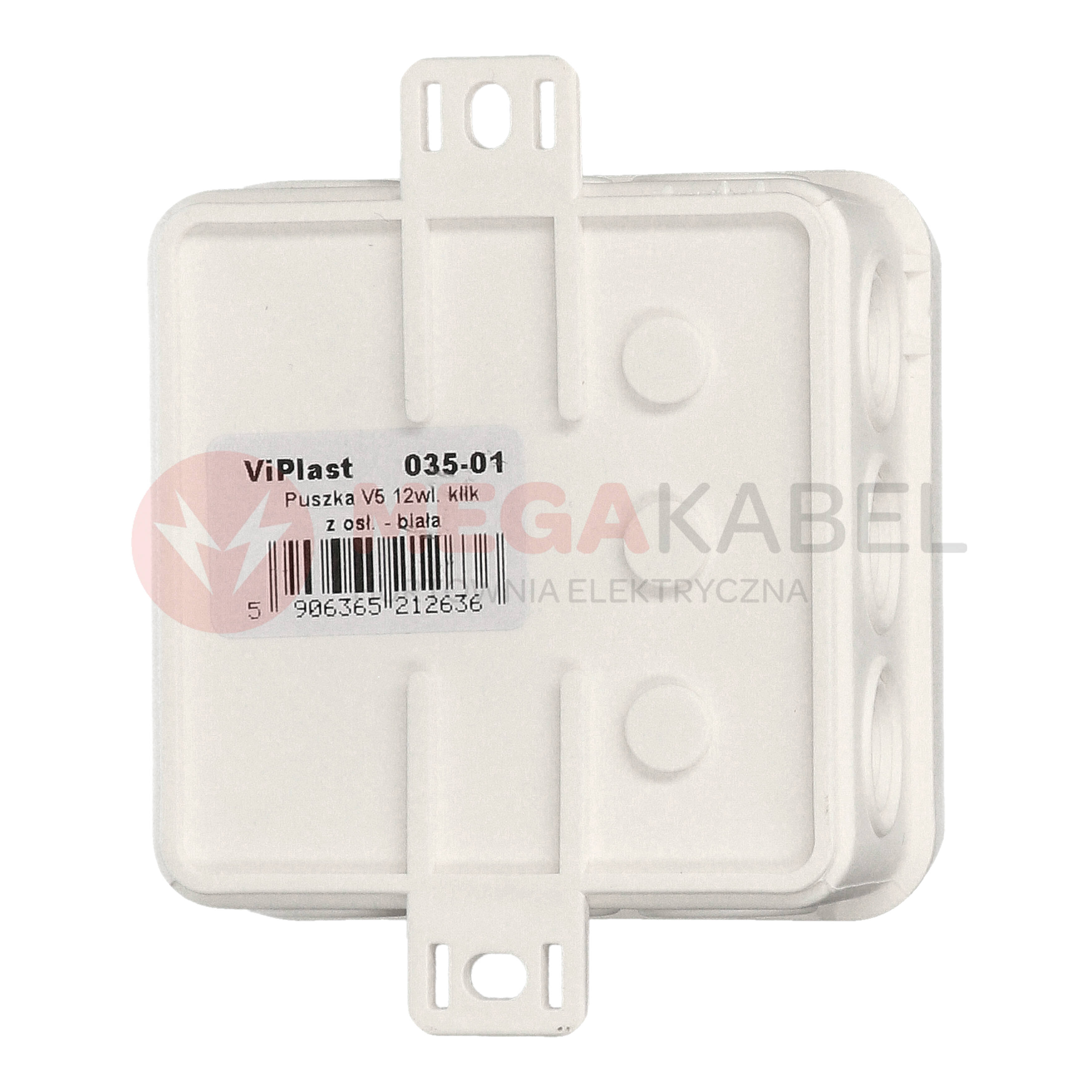 Puszka biała n/t 75x75x41 IP54 035-01 ViPlast