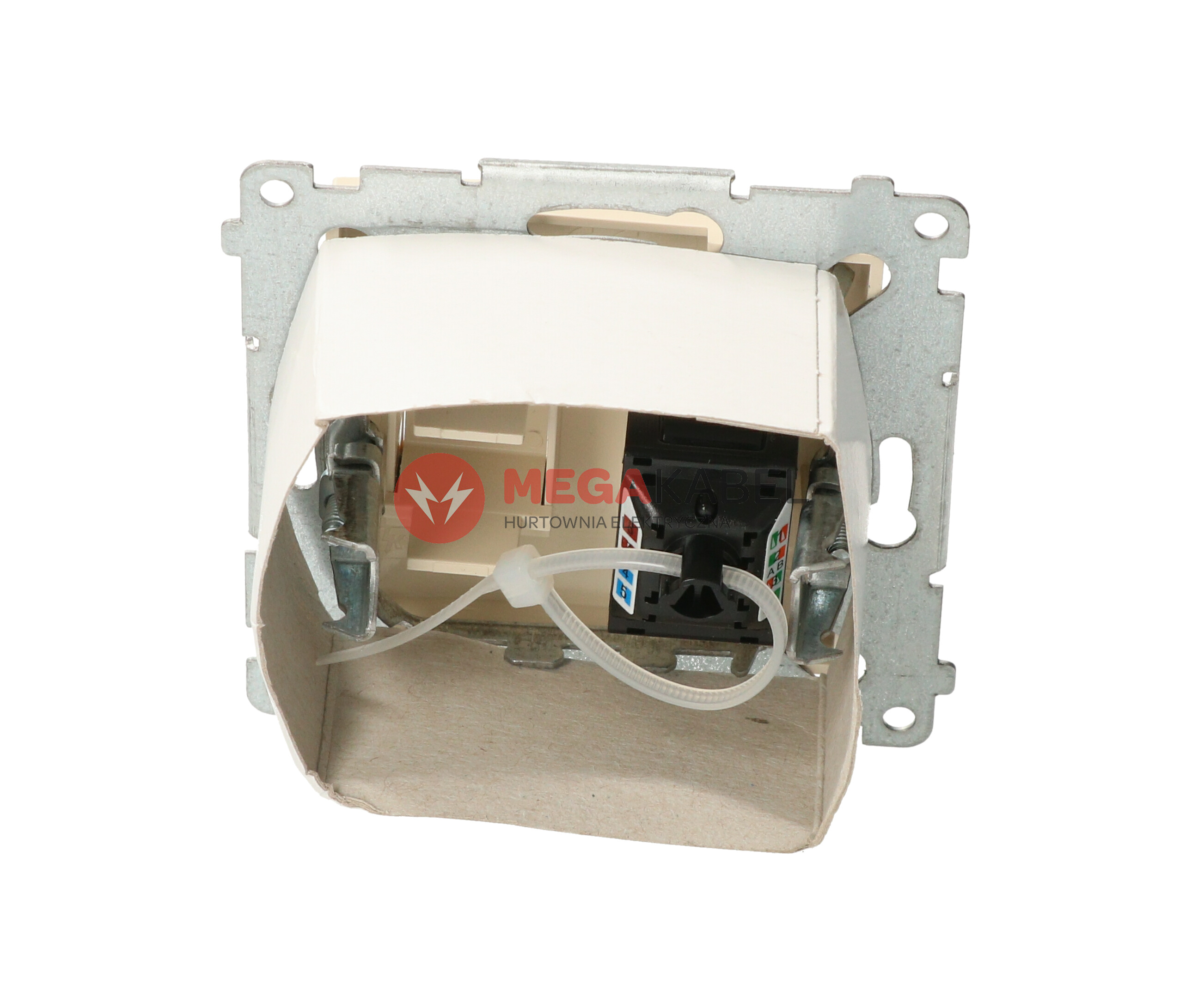 Simon54 Gniazdo komputerowe pojedyncze RJ45 kategoria 6 D61.01/41 beżowe