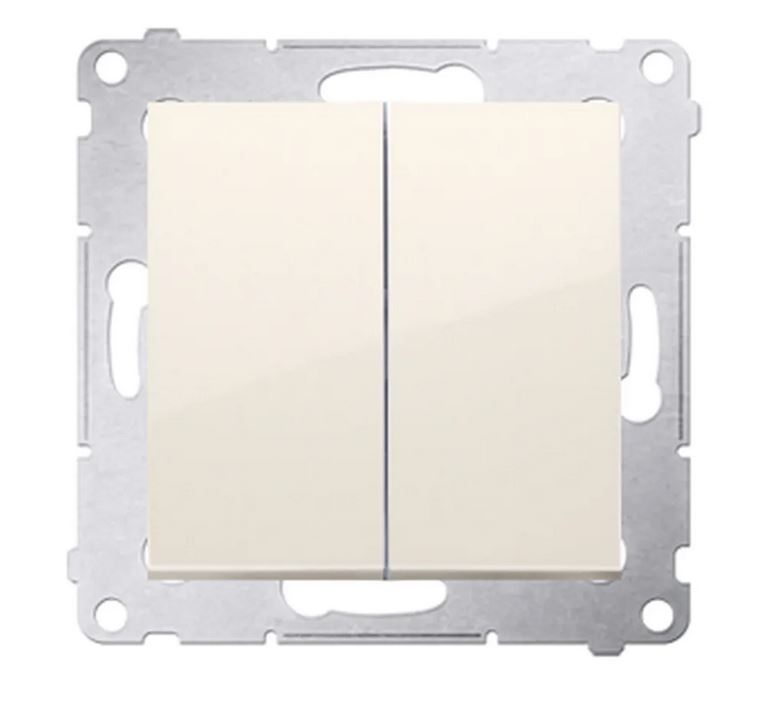 Simon54 Przycisk zwierny podwójny DP2.01/41 beżowy