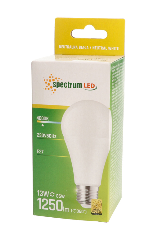 Żarówka LED GLS E27 13W neutralna NW WOJ14102 SPECTRUM