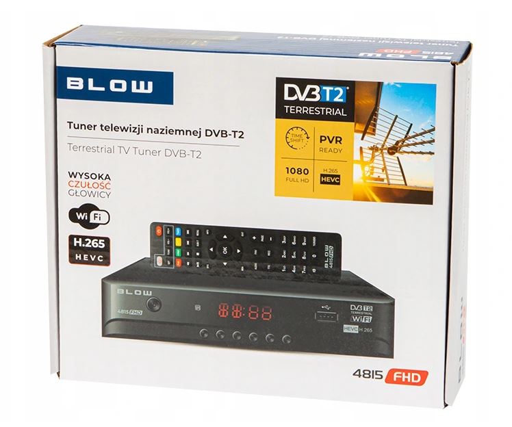 Tuner dekoder DVB-T/T2 H.265 WIFI nowa generacja BLOW