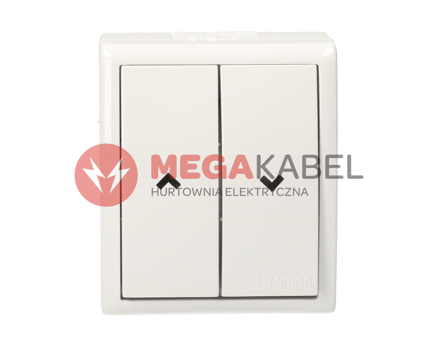 Aquarius Przycisk żaluzjowy hermetyczne 2-bieg AQZ1/11 biały SIMON