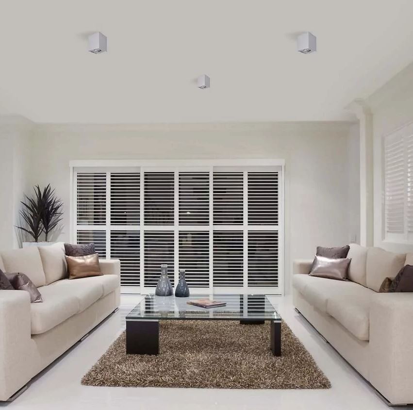 Lampa sufitowa wewnętrzna kwadrat HARY D srebrna GU10 03715 plafon