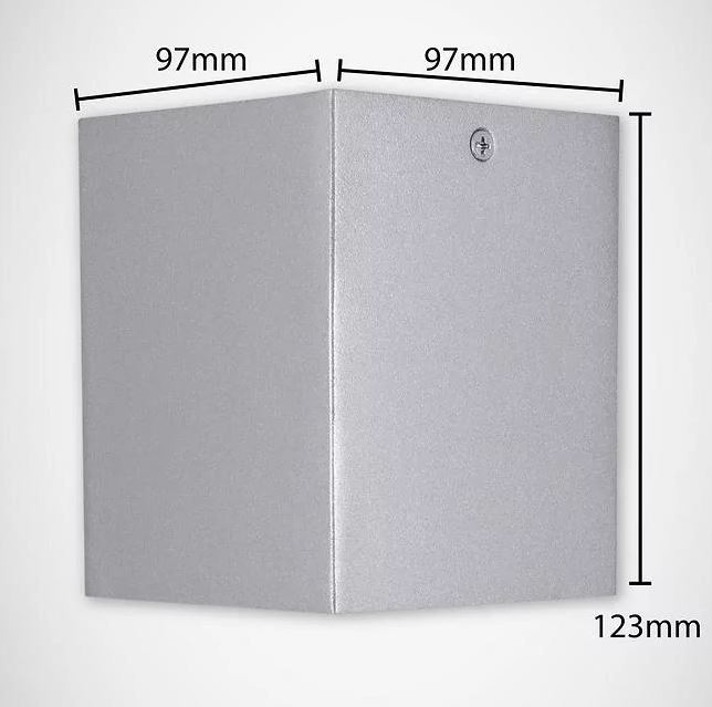 Lampa sufitowa wewnętrzna kwadrat HARY D srebrna GU10 03715 plafon