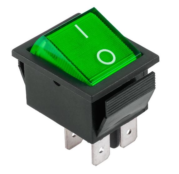 Przełącznik klawiszowy 2-pozycyjny zielony 16A 230V C.E