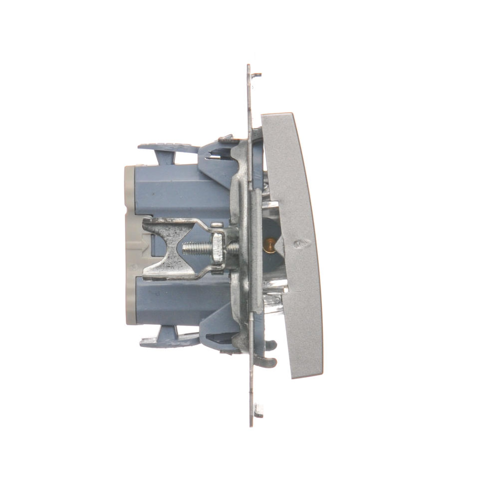 Simon54 Łącznik dzwonek podświetleniem DD1L.01/43 srebrny