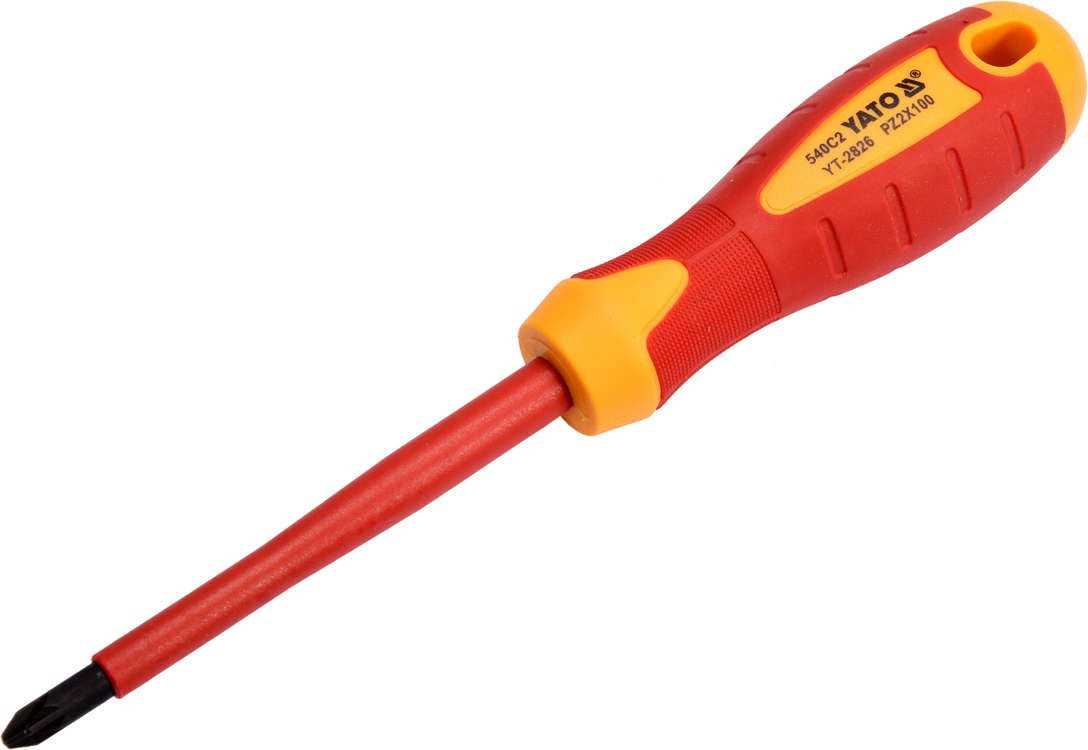 Wkrętak krzyżakowy PZ2x100mm izolowany 1000V YT-2826 YATO
